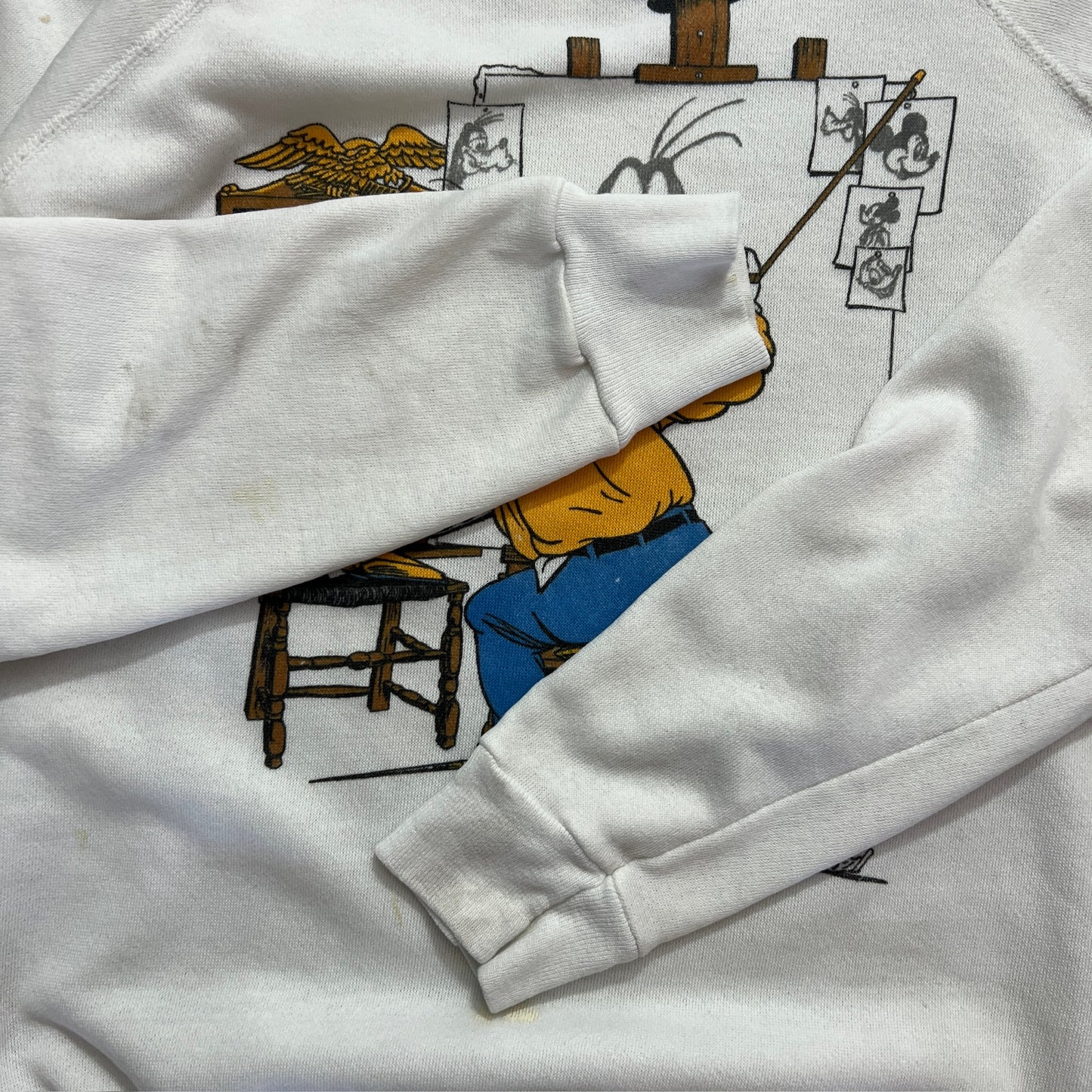 XL 1980s Distressed Disney Goofy Norman Rockwell Sweatshirt