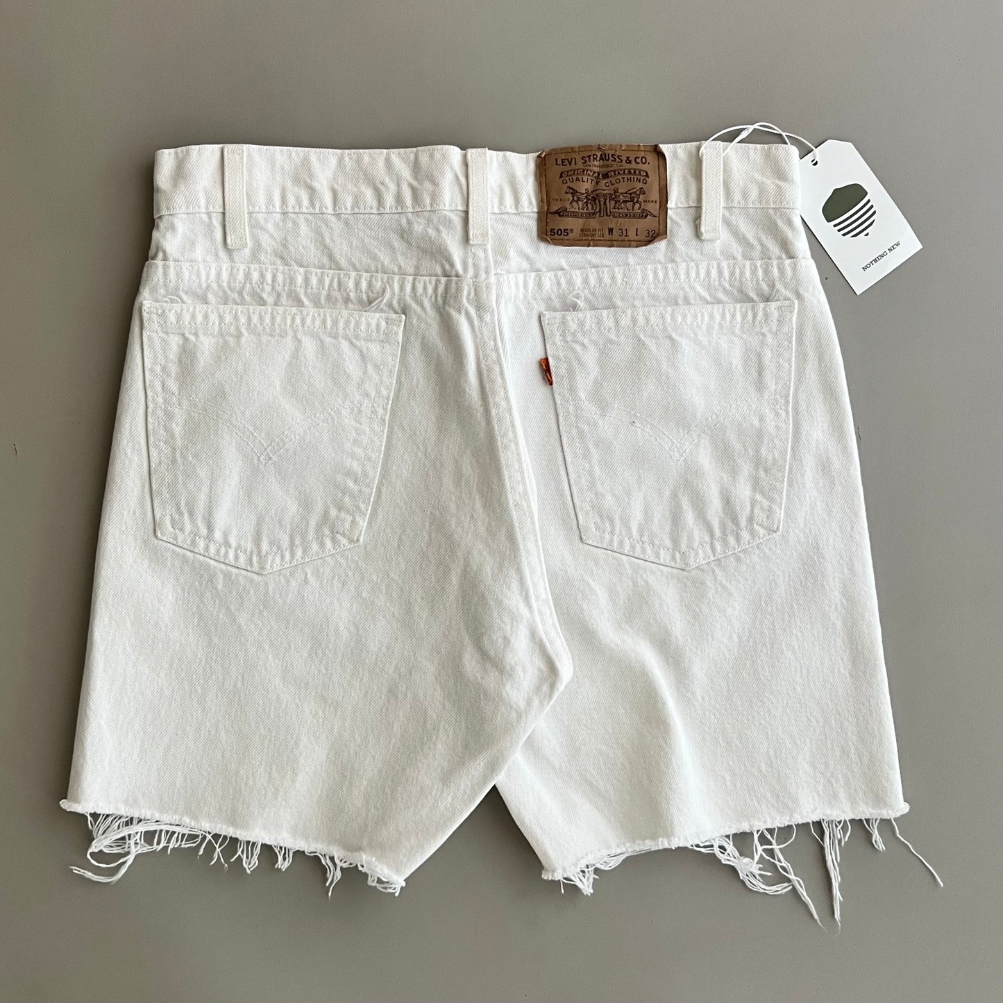 30w 90s White Levi's Orange Tab Shorts