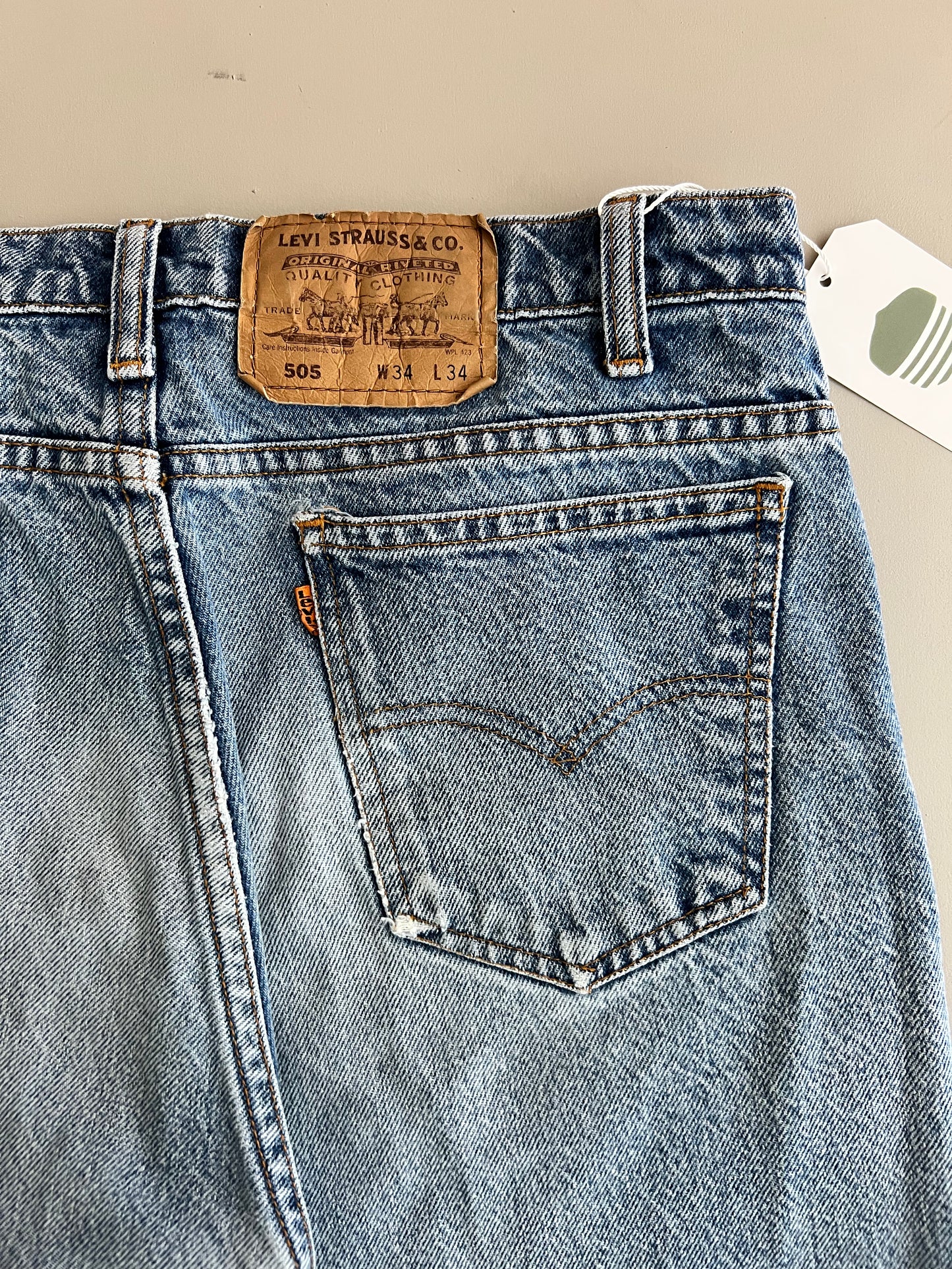 34w 90s Levi's Orange Tab Denim Shorts