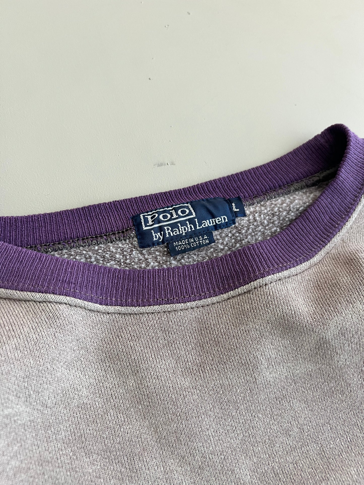 Large 90s Purple Polo Ralph Lauren Sweatshirt