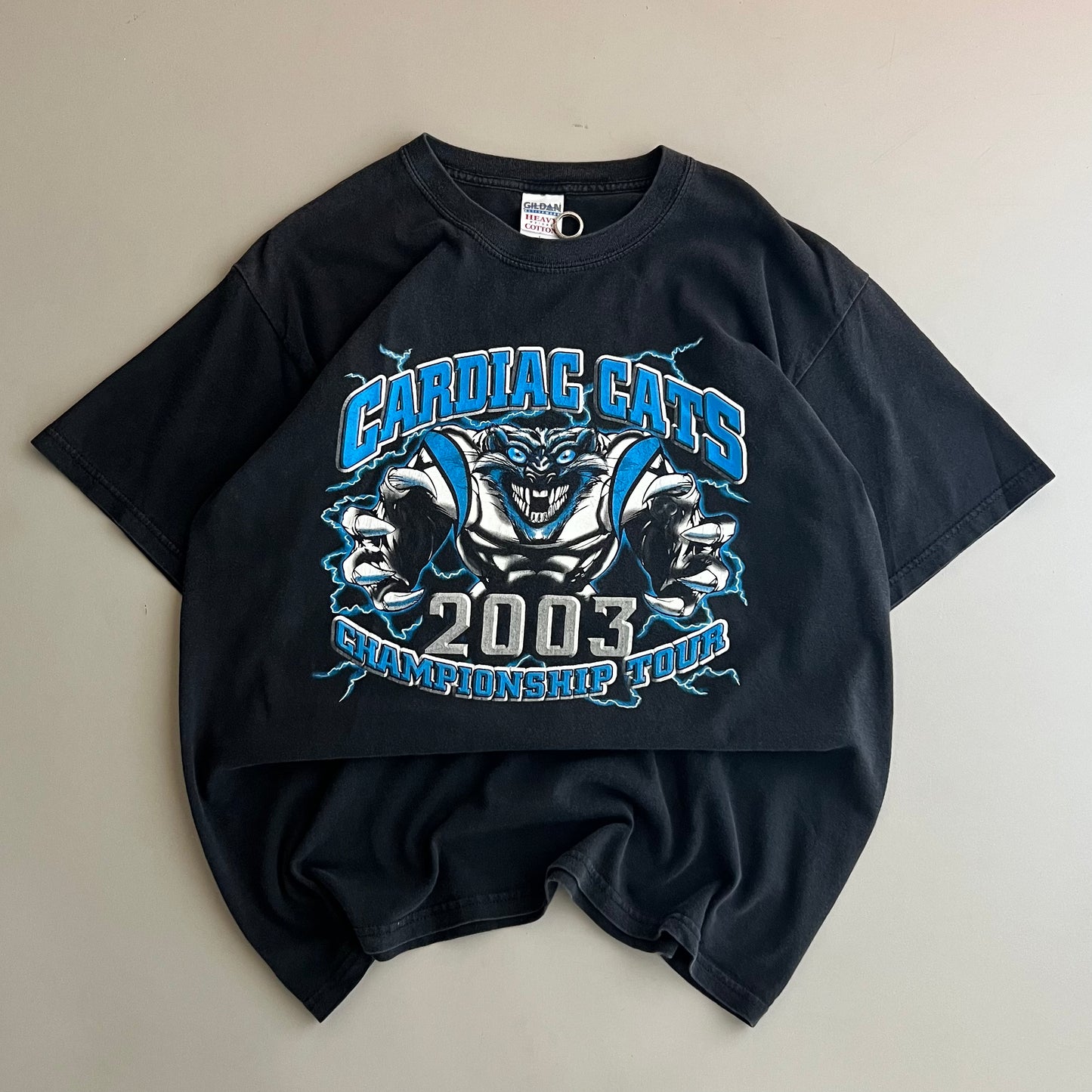 Large 90s Cardiac Cats Championship Tour T-shirt