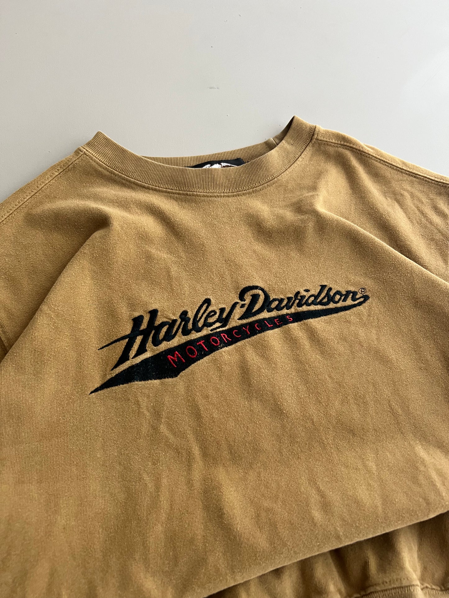 Medium 2000s Yellow Harley-Davidson Sweatshirt