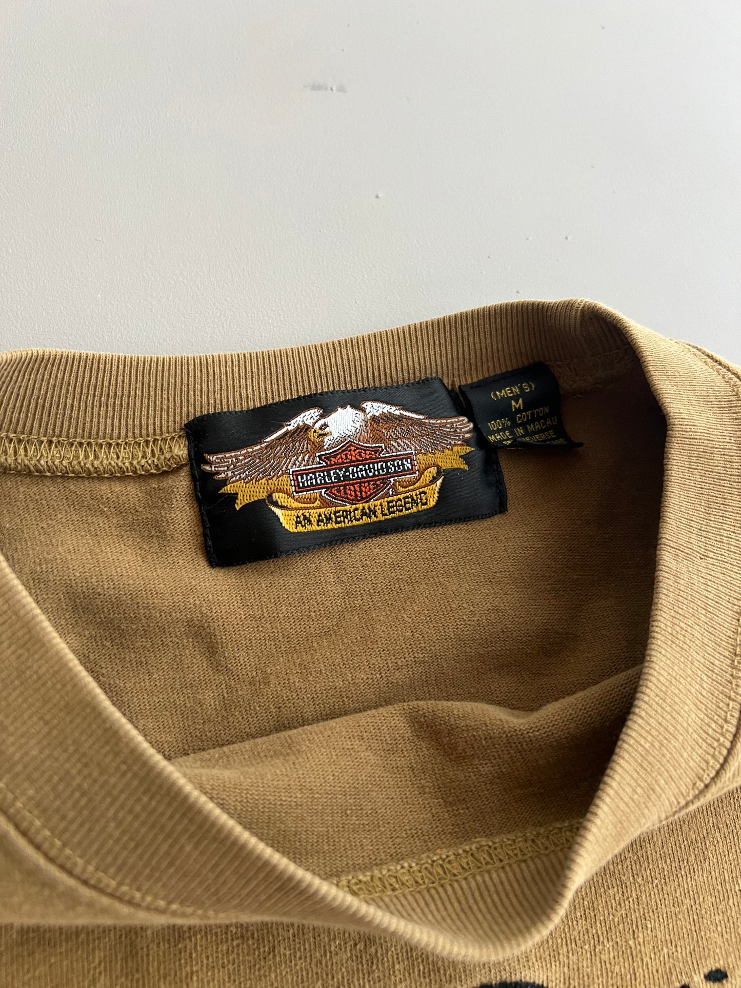 Medium 2000s Yellow Harley-Davidson Sweatshirt