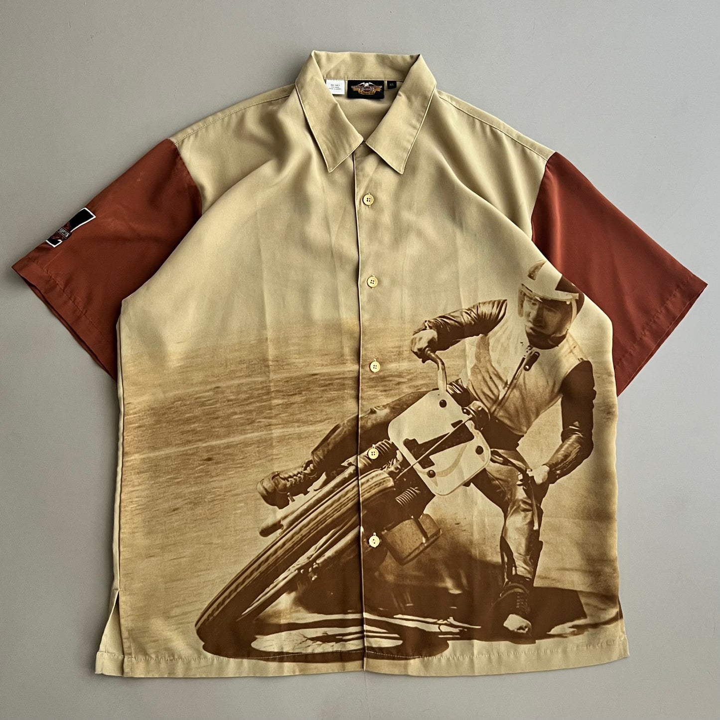 XL 2000s Harley Davidson Button Shirt