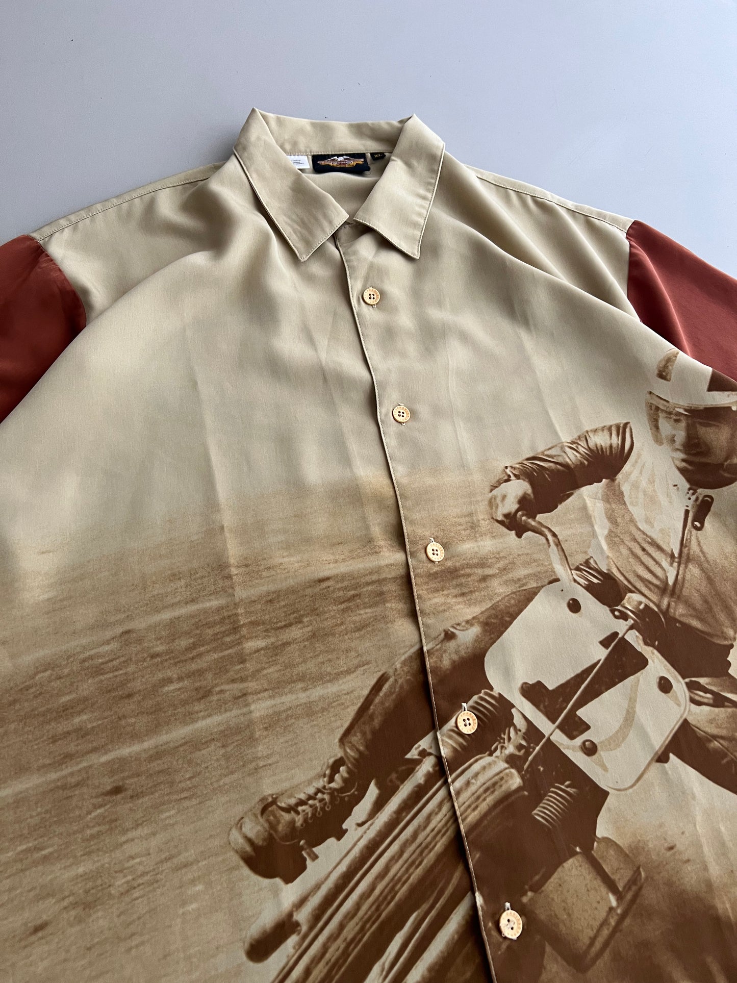 XL 2000s Harley Davidson Button Shirt
