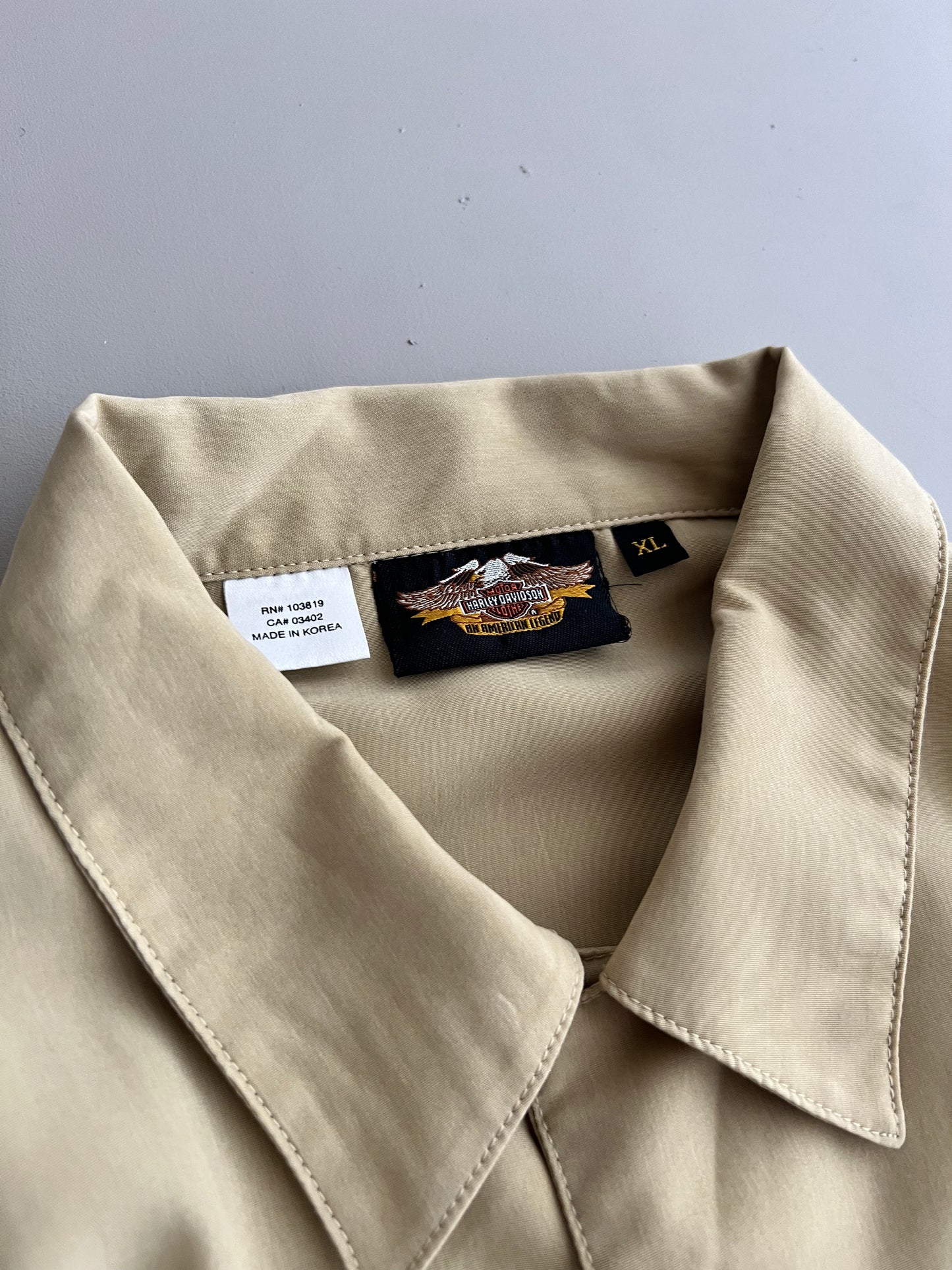 XL 2000s Harley Davidson Button Shirt