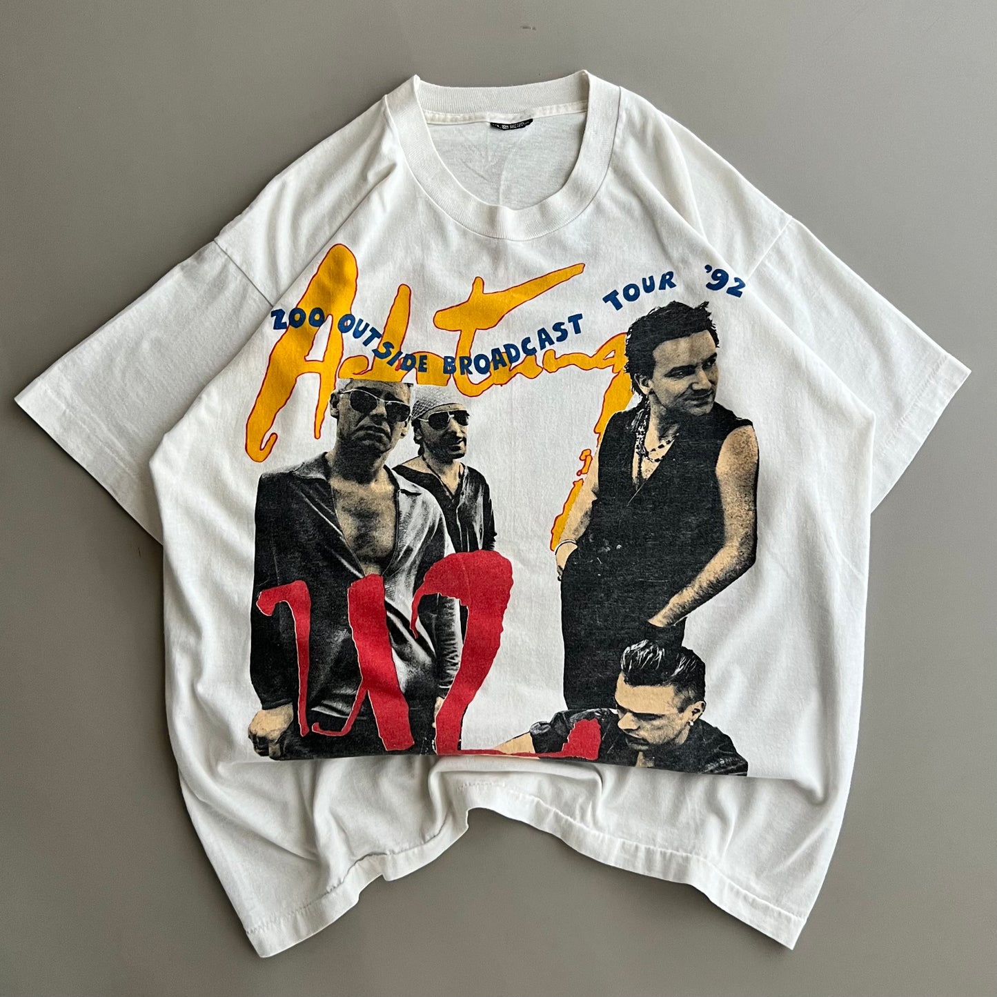 Large 1992 U2 Zoo Outside Broadcast Tour T-shirt