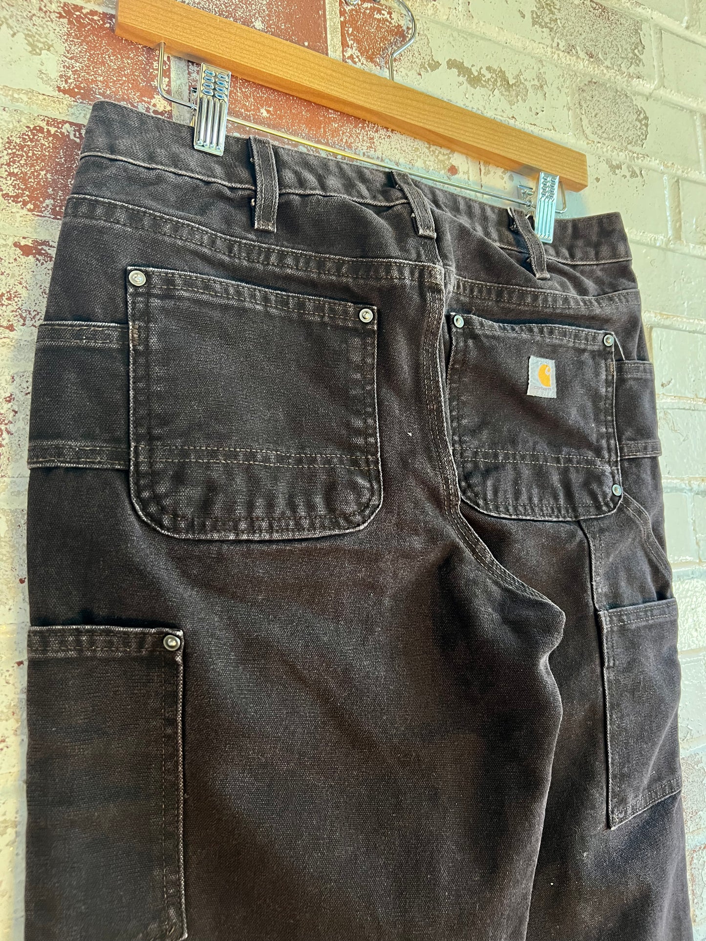 30x31 Womens Mocha Carhartt Double Knees