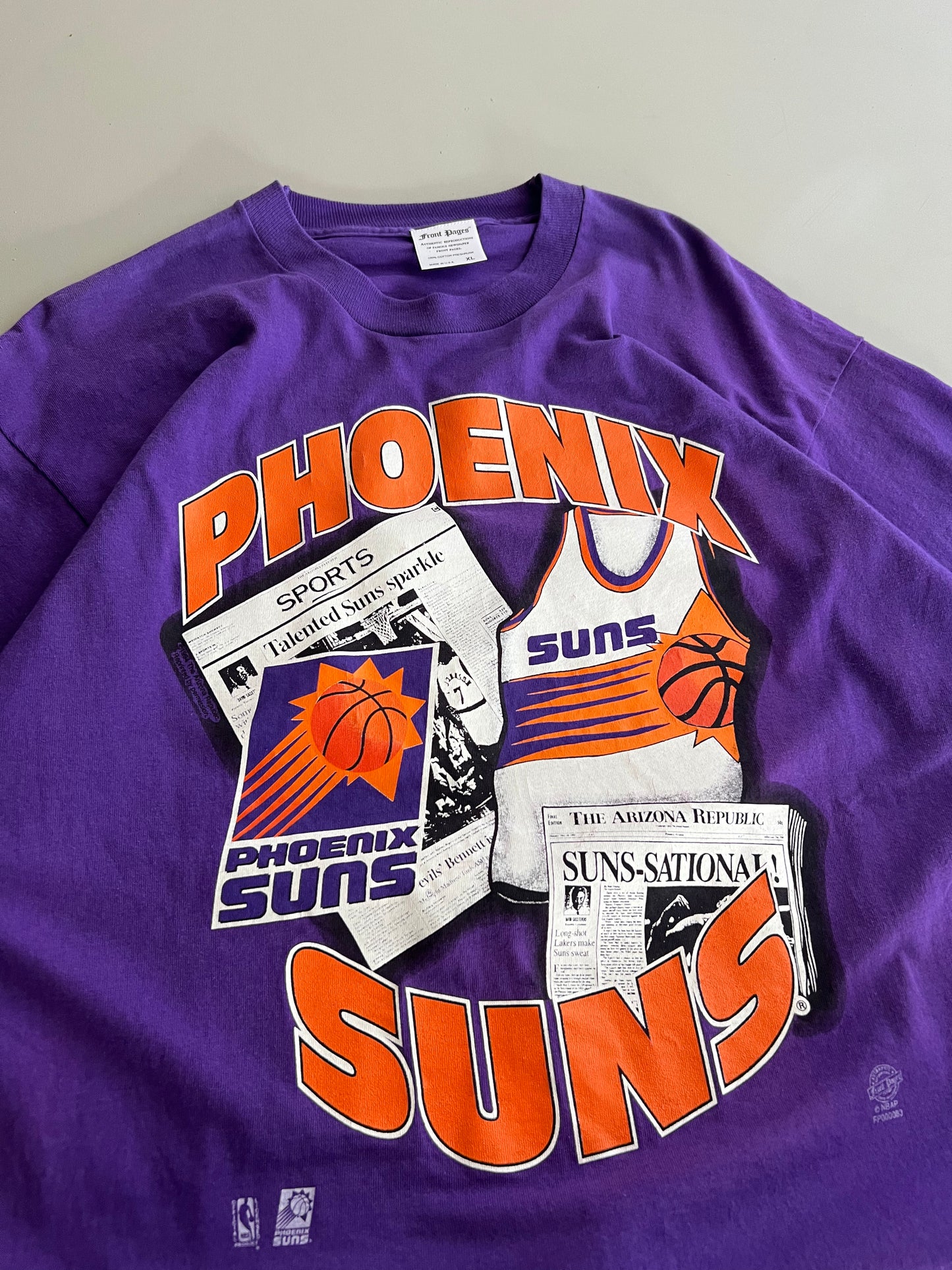 XL 90s Phoenix Suns Front Page T-shirt