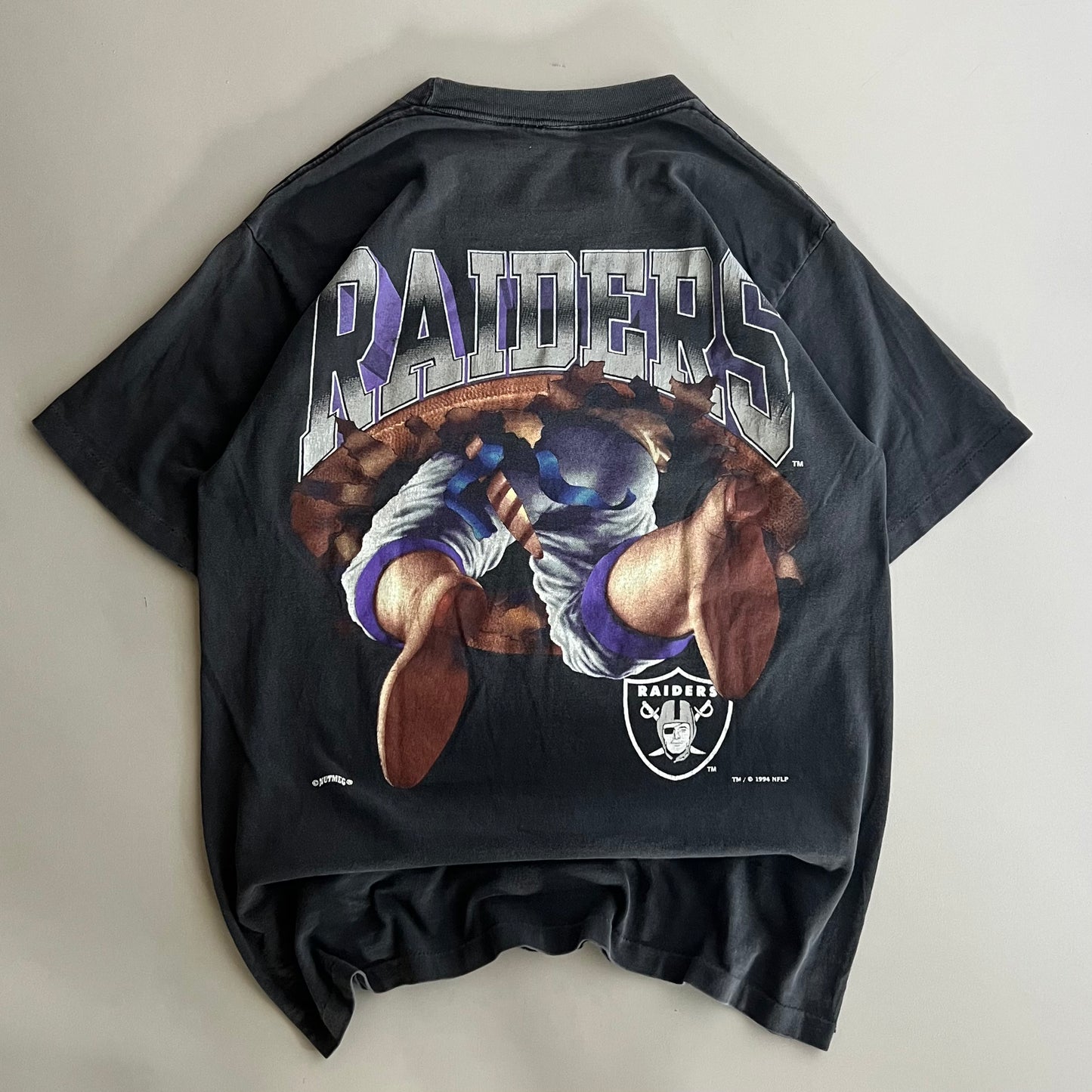 Large 1994 Oakland Raiders Break Through T-shirt