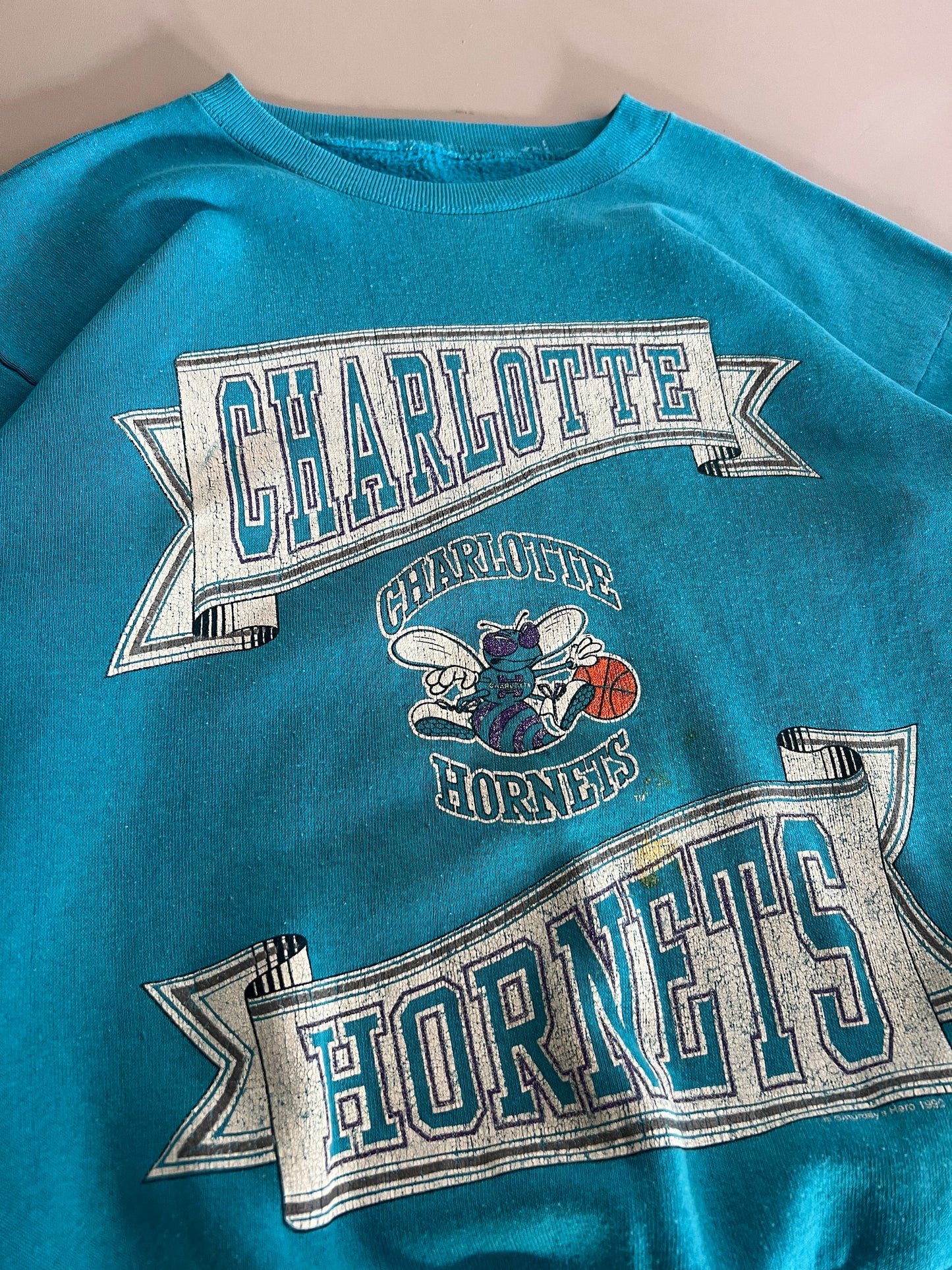 Large 80s Charlotte Hornets Sweatshirt