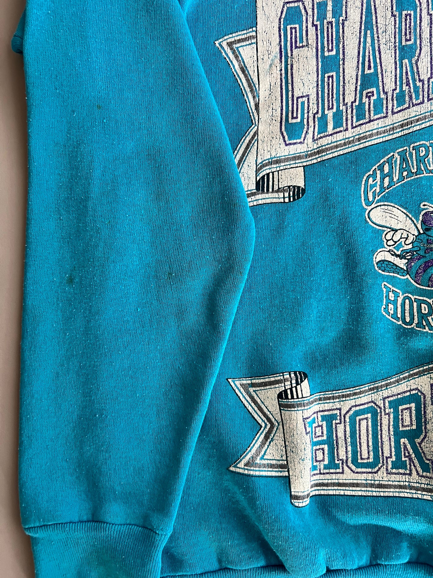 Large 80s Charlotte Hornets Sweatshirt