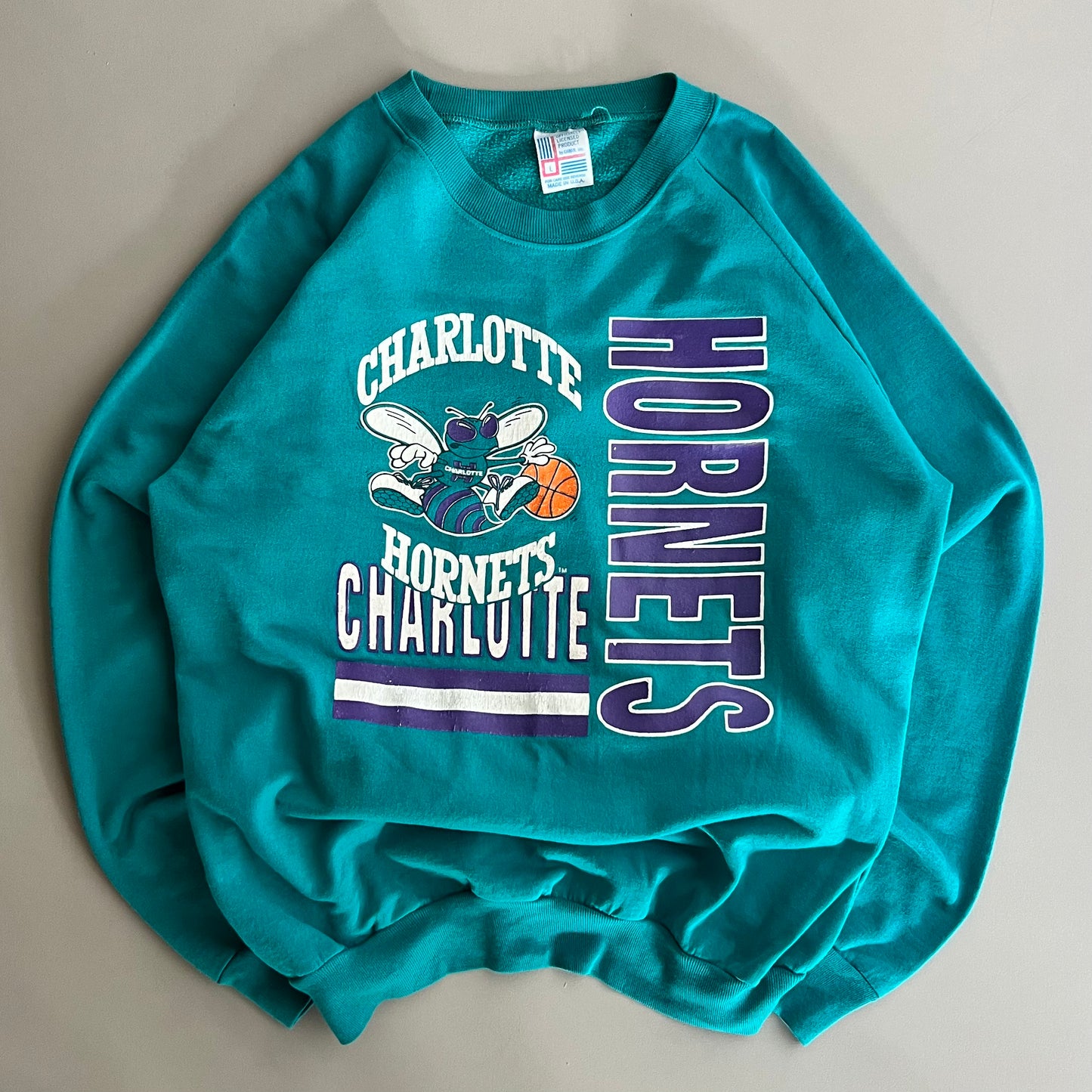 Large 80s Charlotte Hornets Sweatshirt