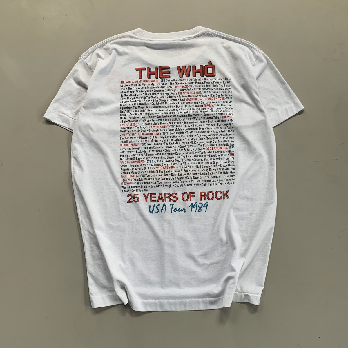 Large 1989 The Who T-shirt