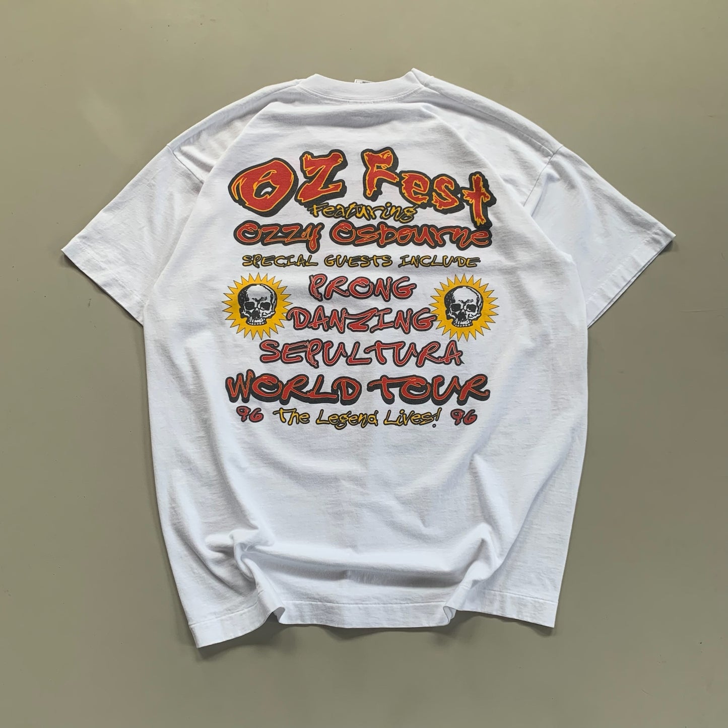 XL 1996 OzFest Ozzy Osbourne Msuic Festival T-shirt