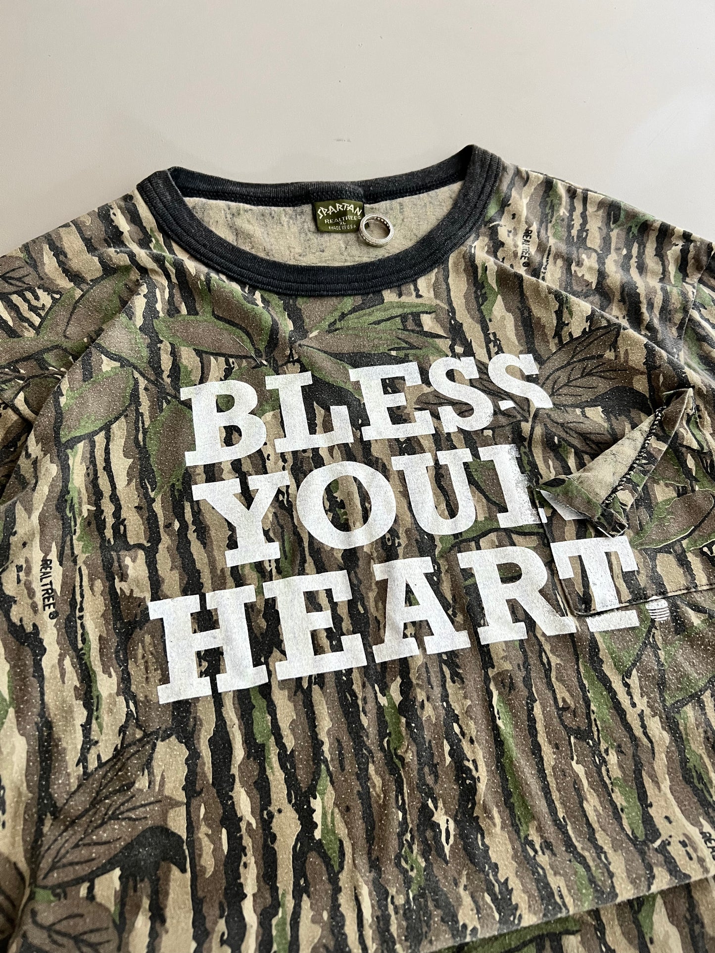 XL 90s Spartan Camo Shop Merch