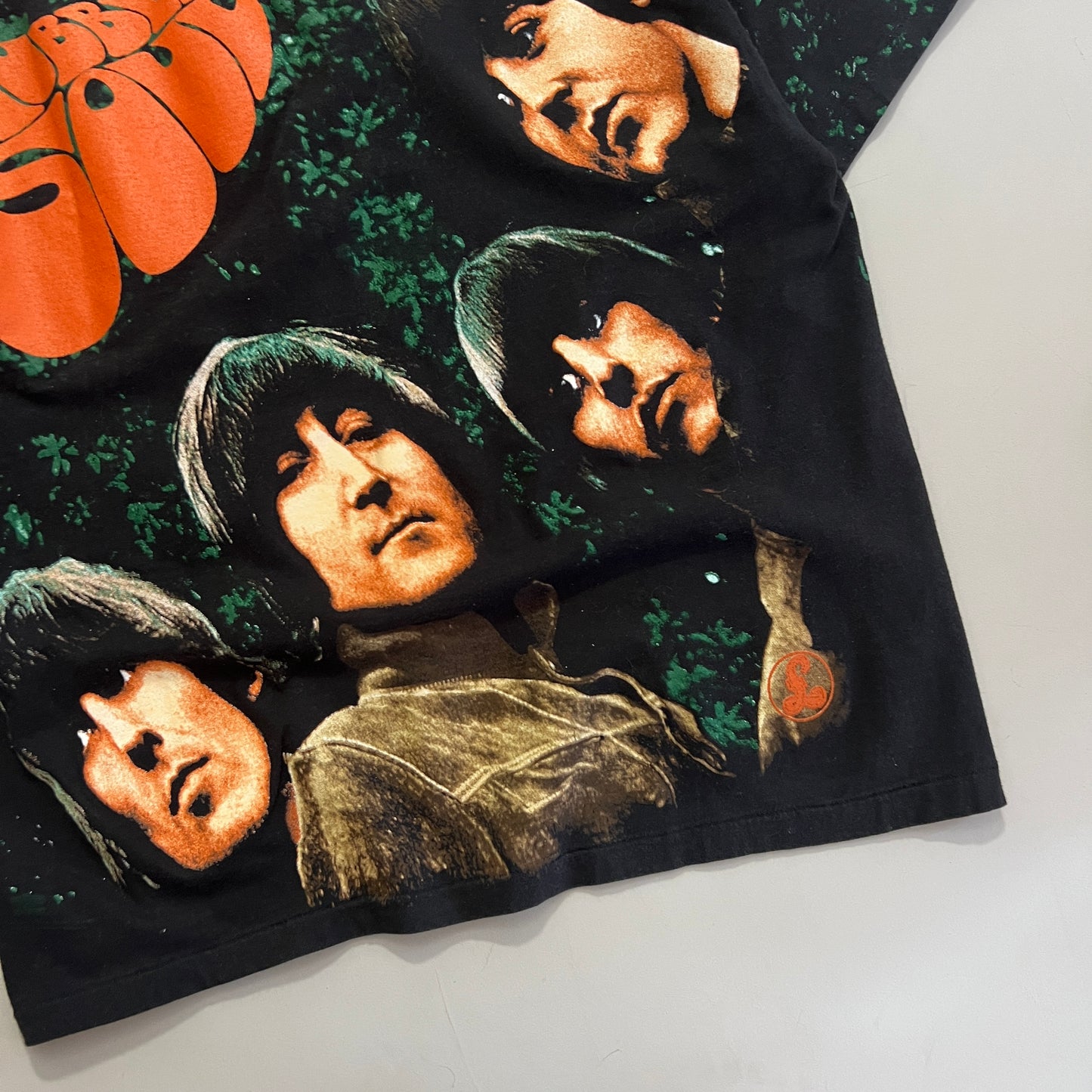 Large 1990s The Beatles Rubber Soul AOP T-shirt