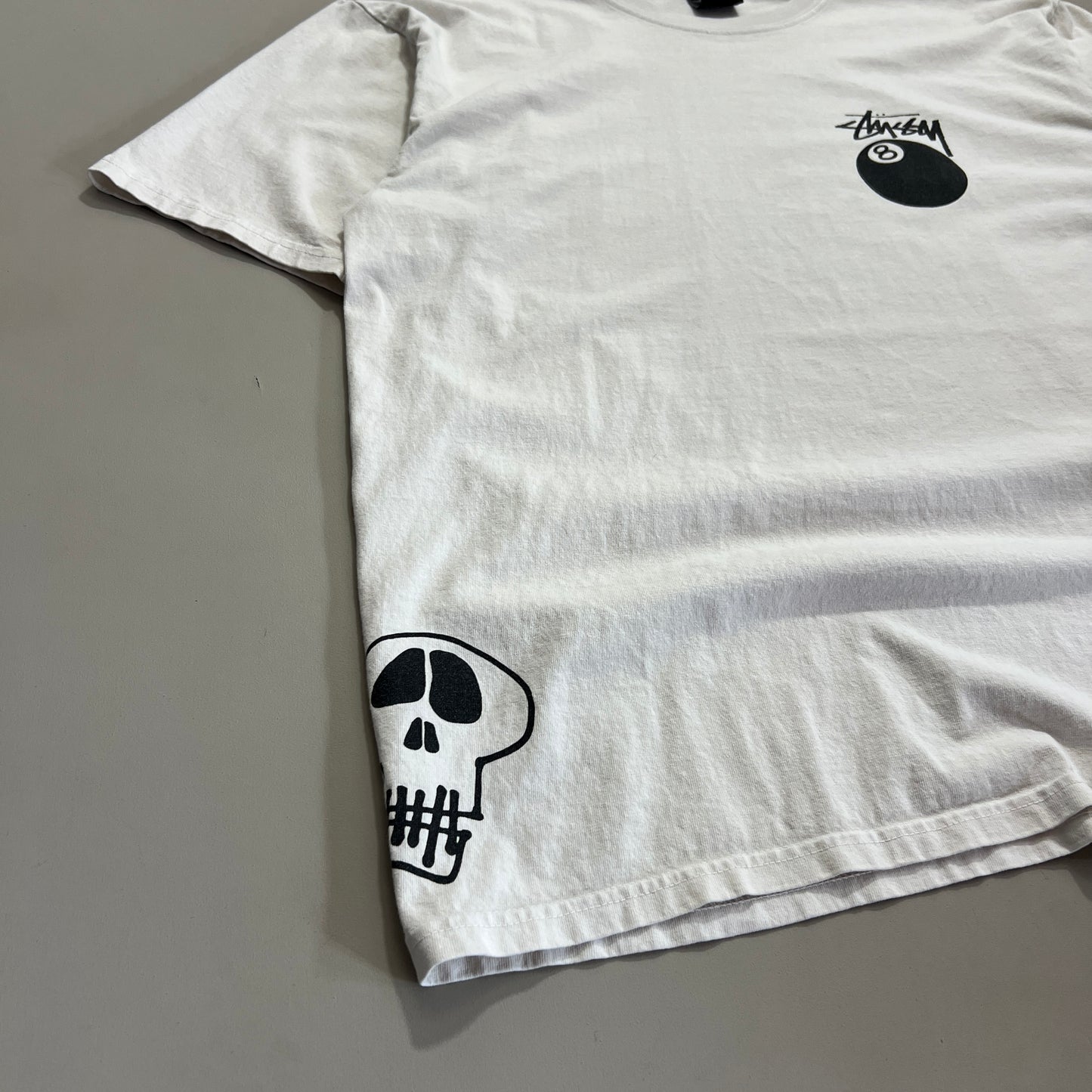 Large Stussy Test Strike White T-shirt