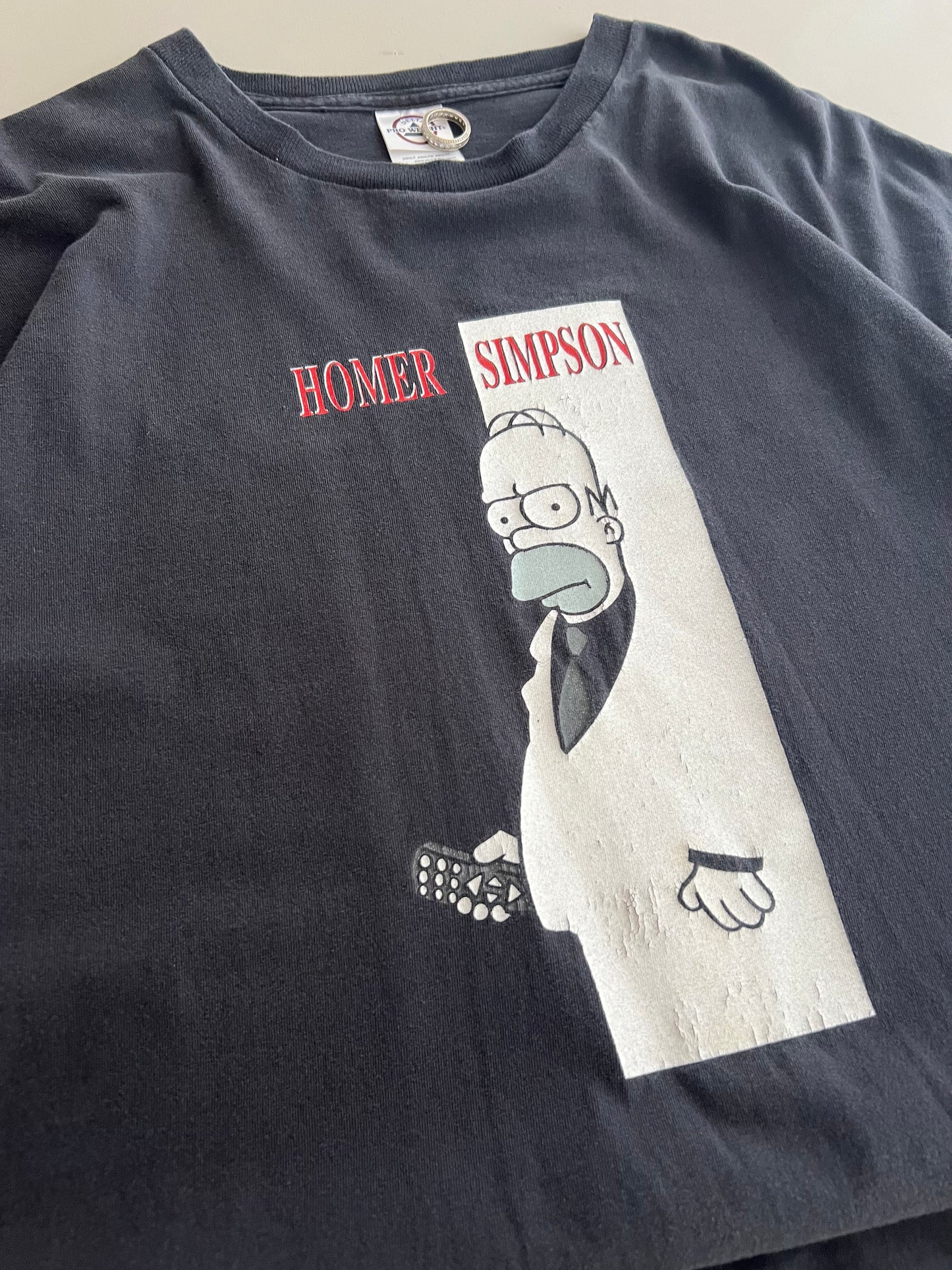 2XL 2000s Homer Simpson Scarface T-shirt