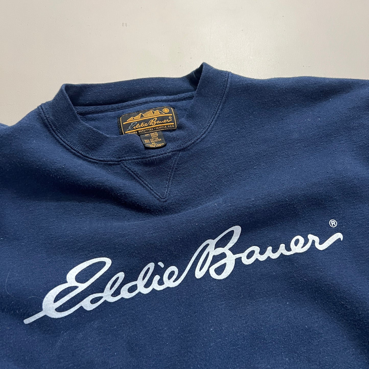 XL 2000s Eddie Bauer Navy Sweatshirt