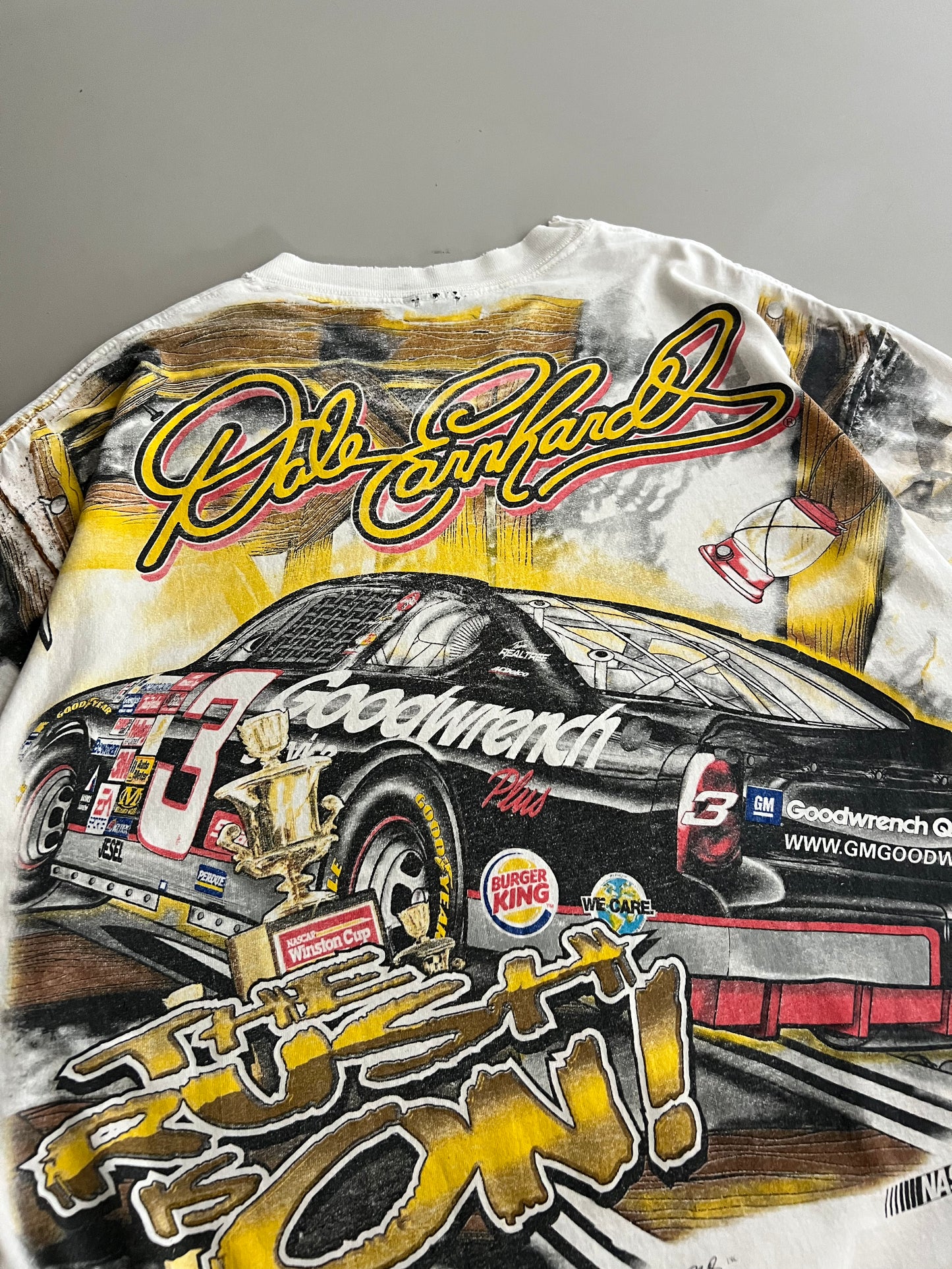 XL 2000 Dale Earnhardt Black Gold AOP T-shirt