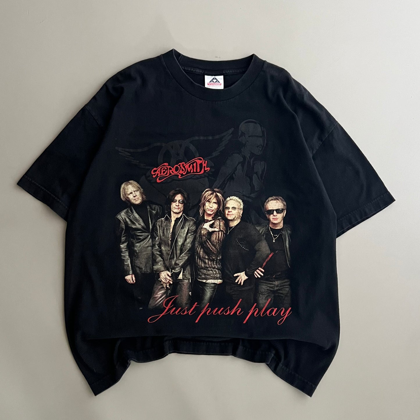 XL 2001 Aerosmith Just Push Play Tour T-shirt