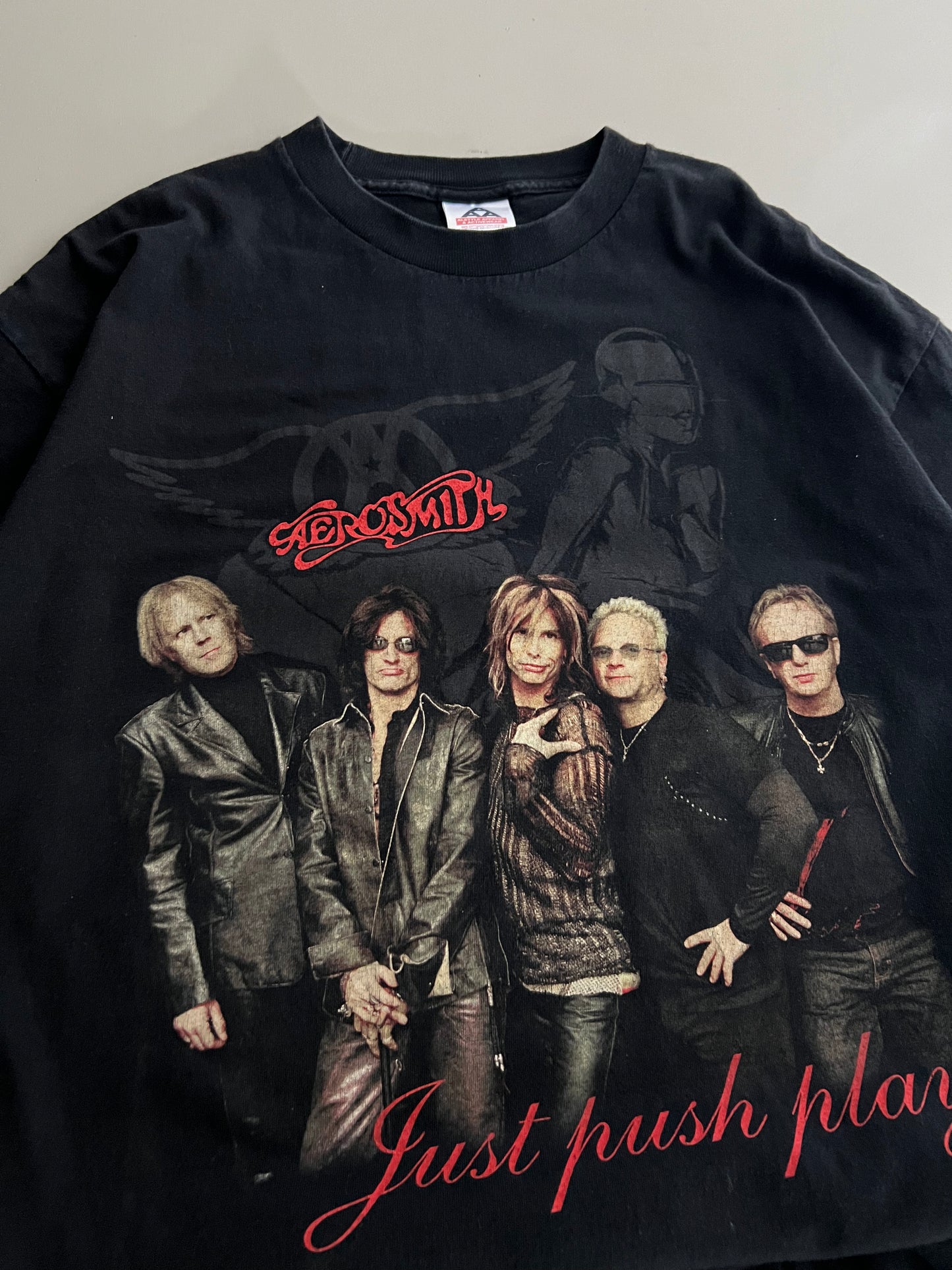 XL 2001 Aerosmith Just Push Play Tour T-shirt