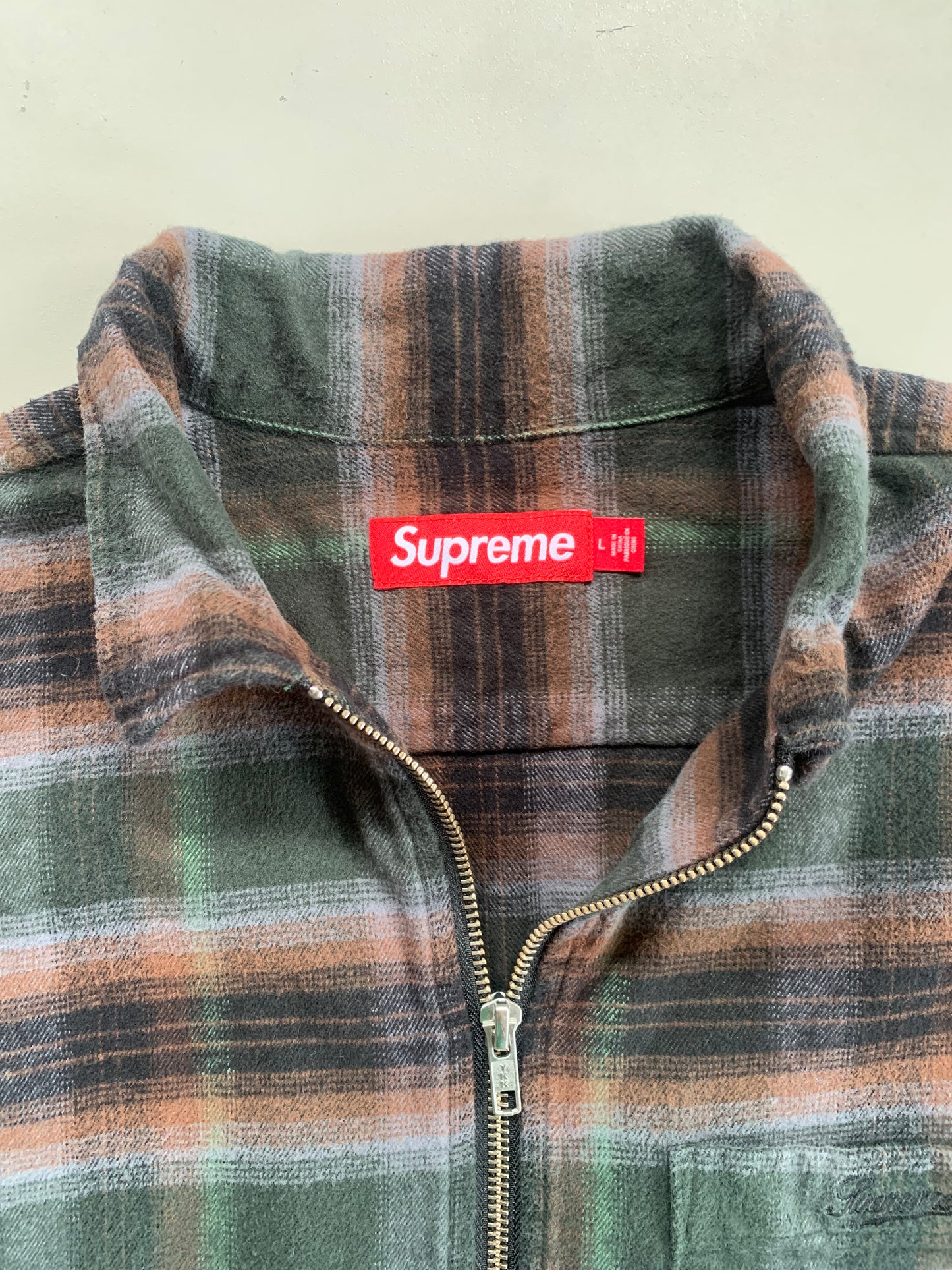 Large Supreme Shadow Plaid Full Zip