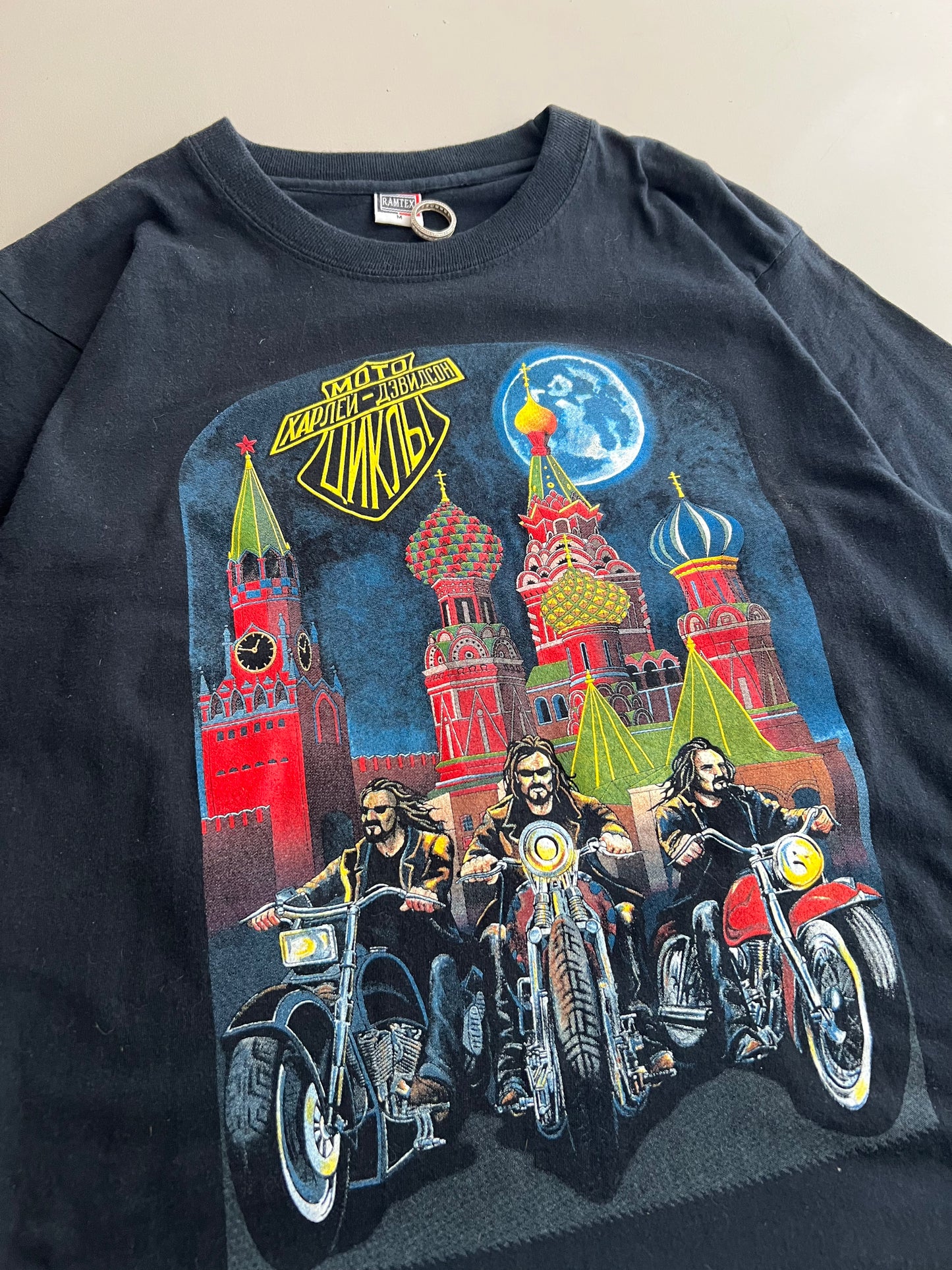 Medium 90s Harley Davidson Russia T-shirt