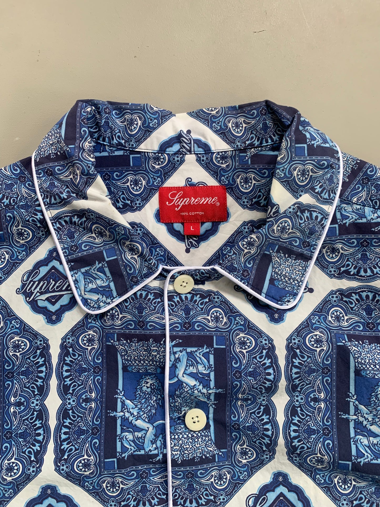Large Supreme Regancy Pajama Shirt