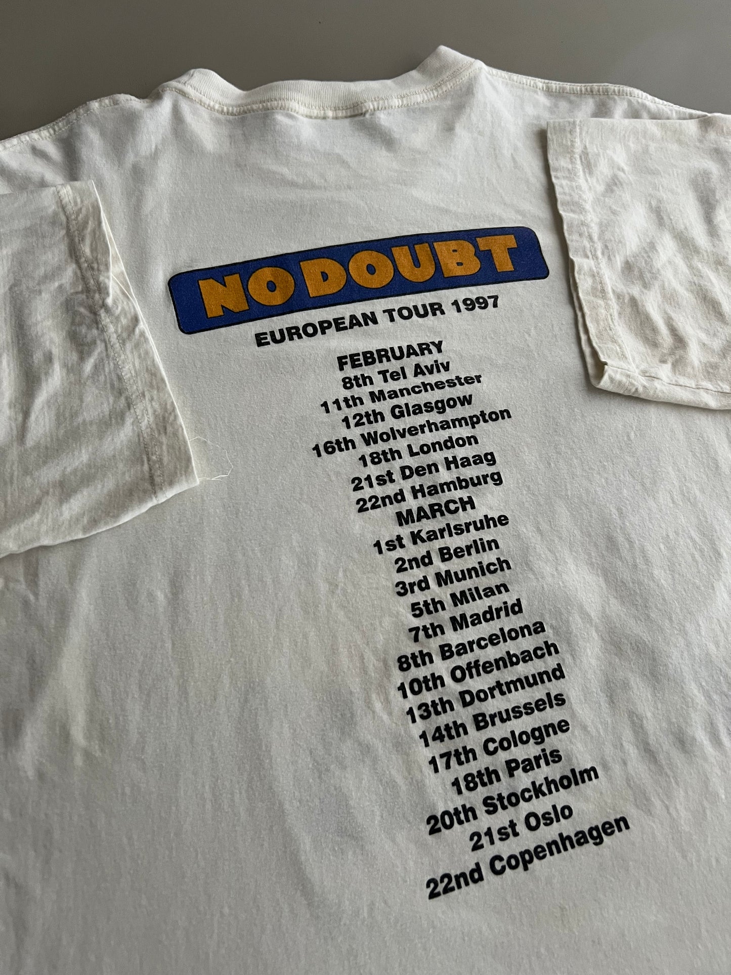 XL 1997 No Doubt European Tour T-shirt