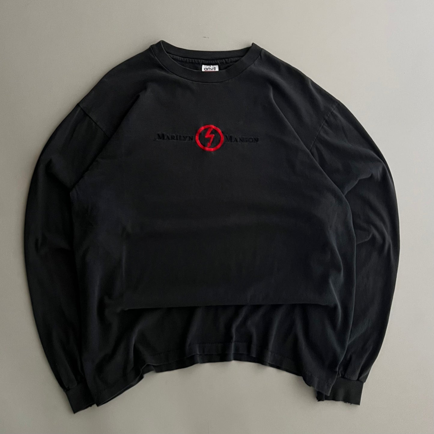 XL 90s Marilyn Manson Embroidered Long Sleeve Shirt