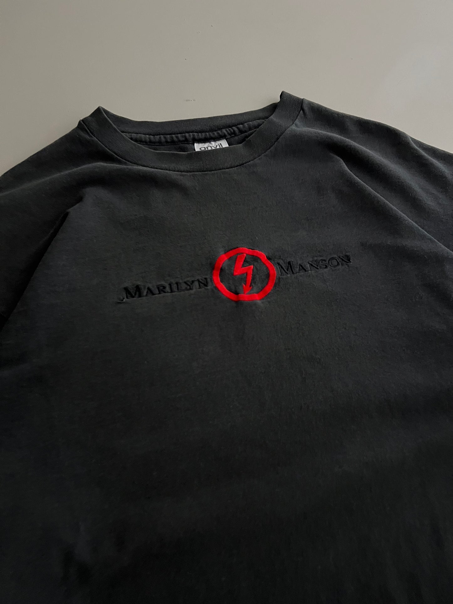XL 90s Marilyn Manson Embroidered Long Sleeve Shirt