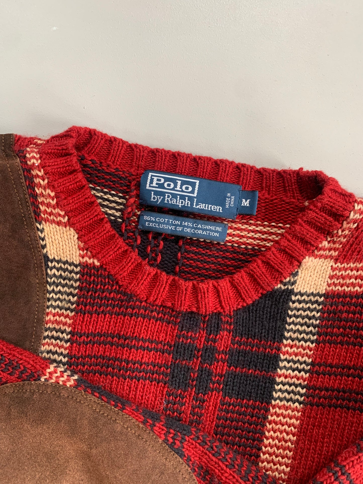 Medium 1990s Polo Ralph Lauren Plaid Shooting Sweater