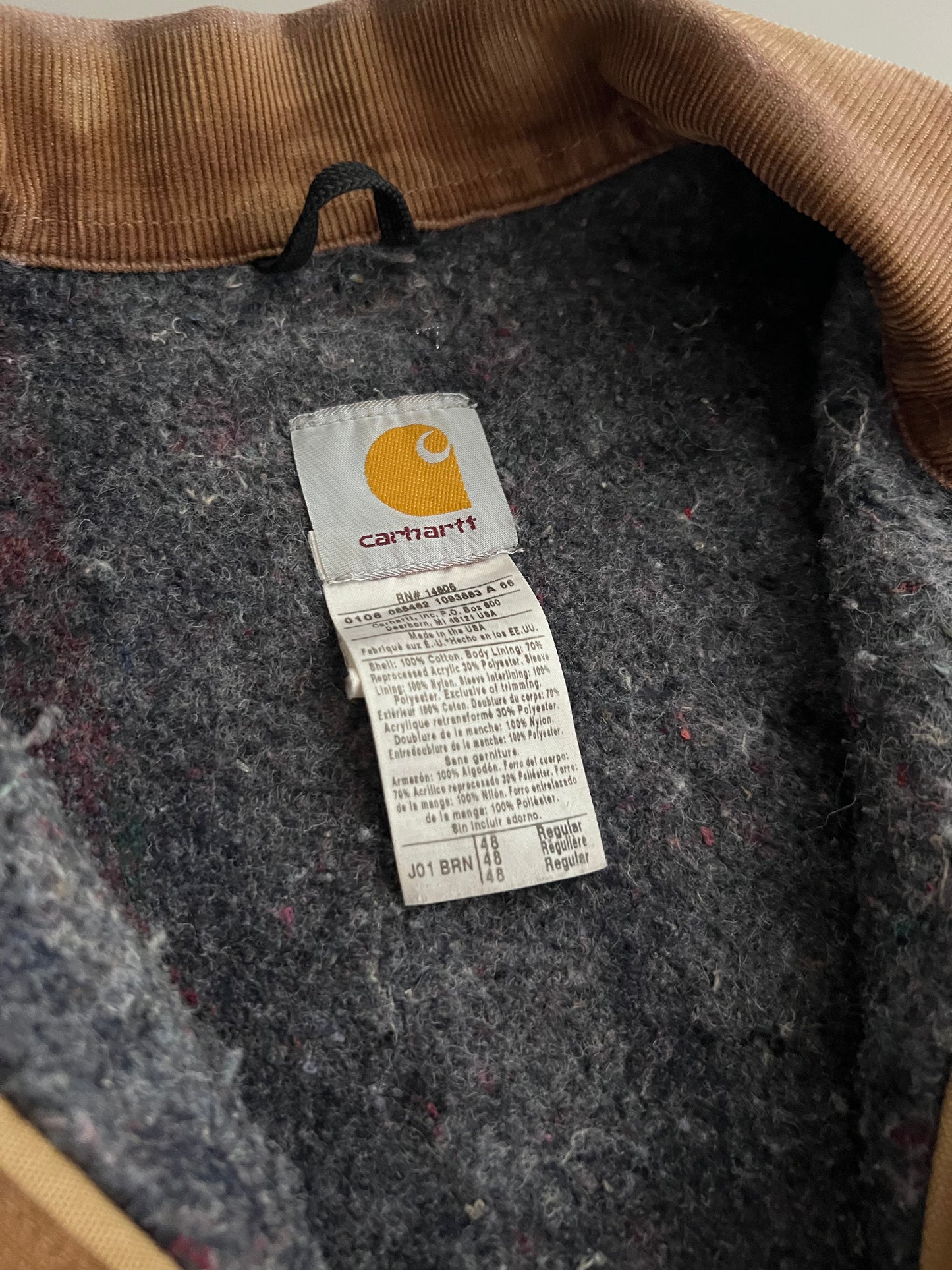 Large 90s Tan Carhartt Detroit