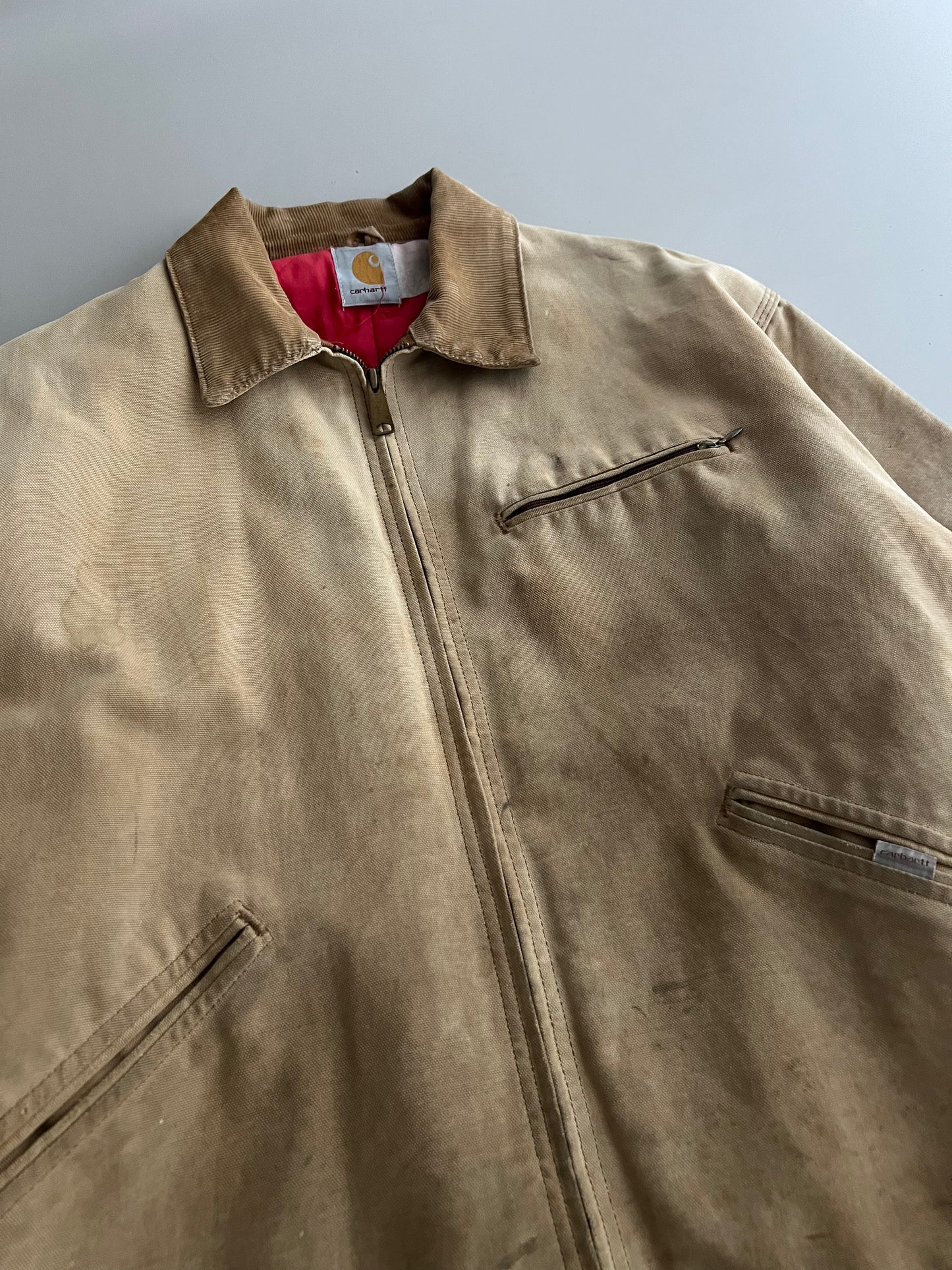 Medium 90s Carhartt Red Lined Detroit Jacket