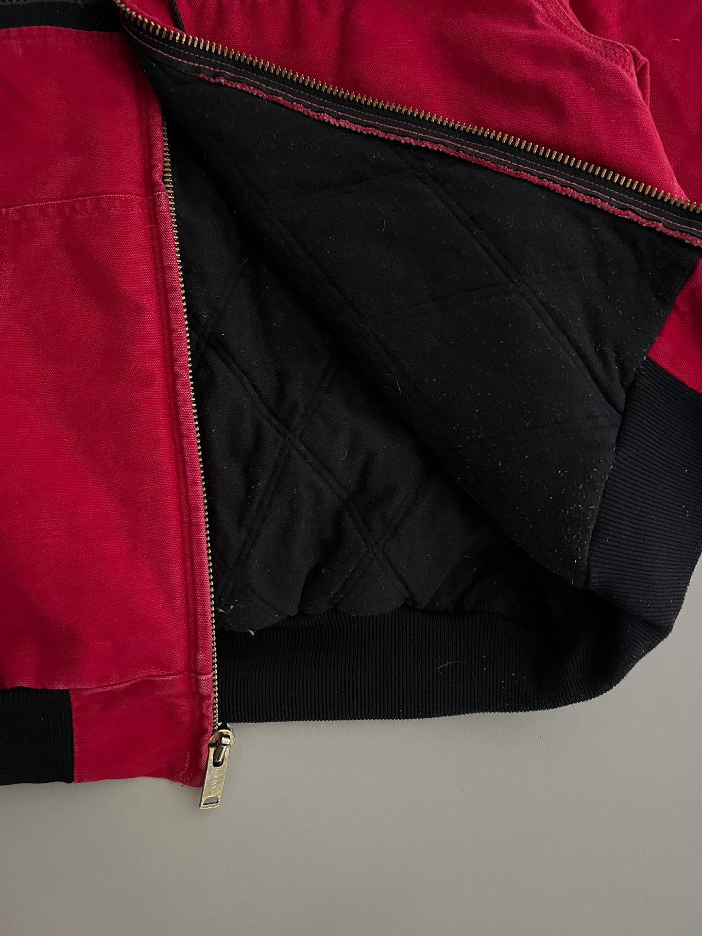 Medium 90s Cherry Red Carhartt Aztec Jacket
