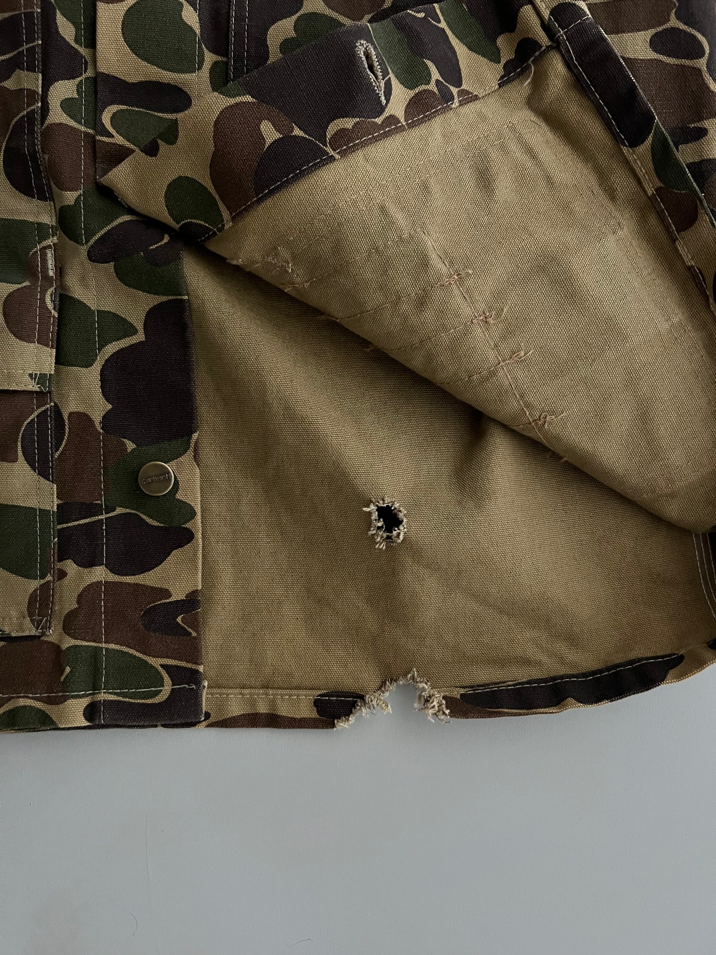 Large 90s Duck Camo Carhartt Jacket