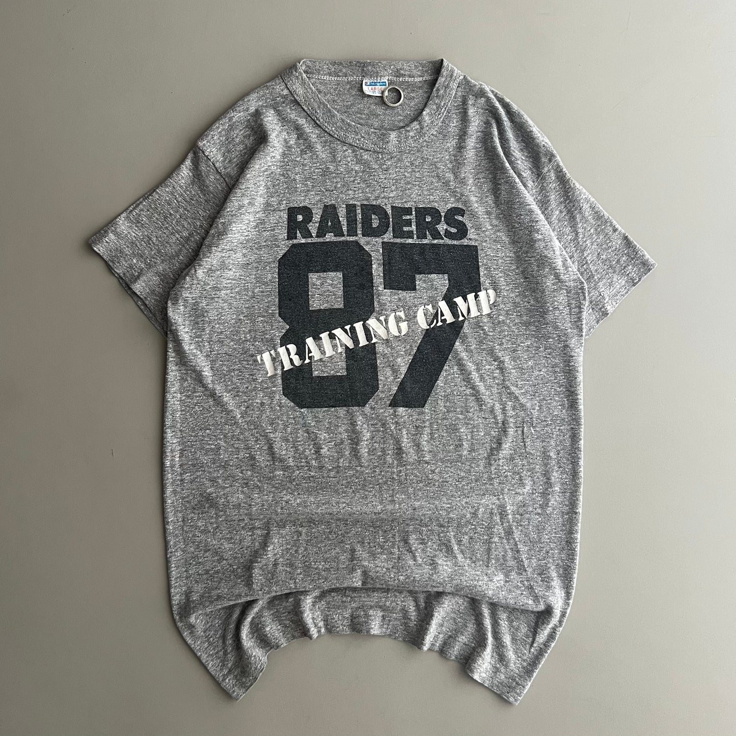 Large 1987 Los Angeles Raiders Training Camp Champion T-shirt