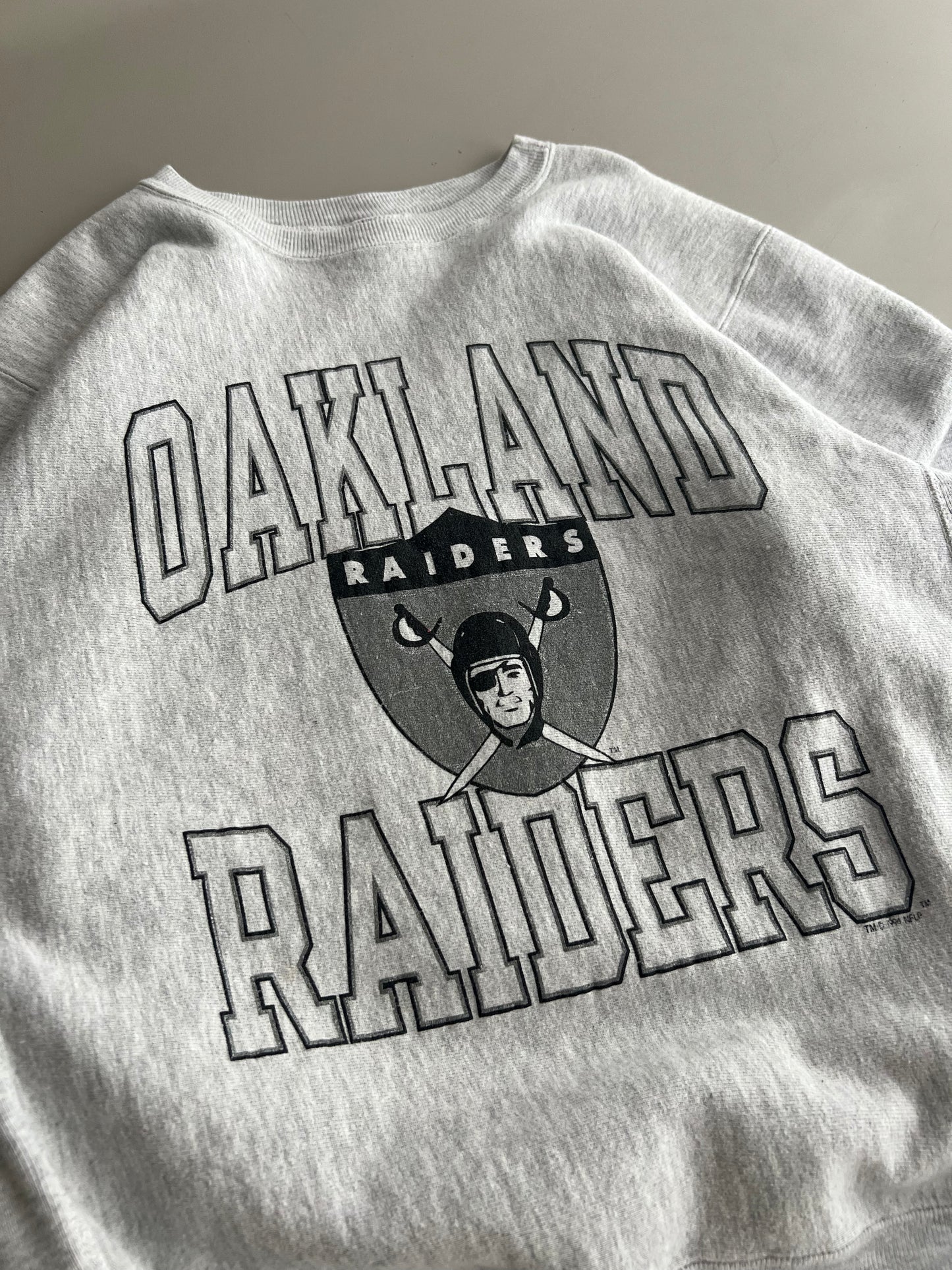 Large 90s Champion Reverse Weave Oakland Raiders Sweatshirt
