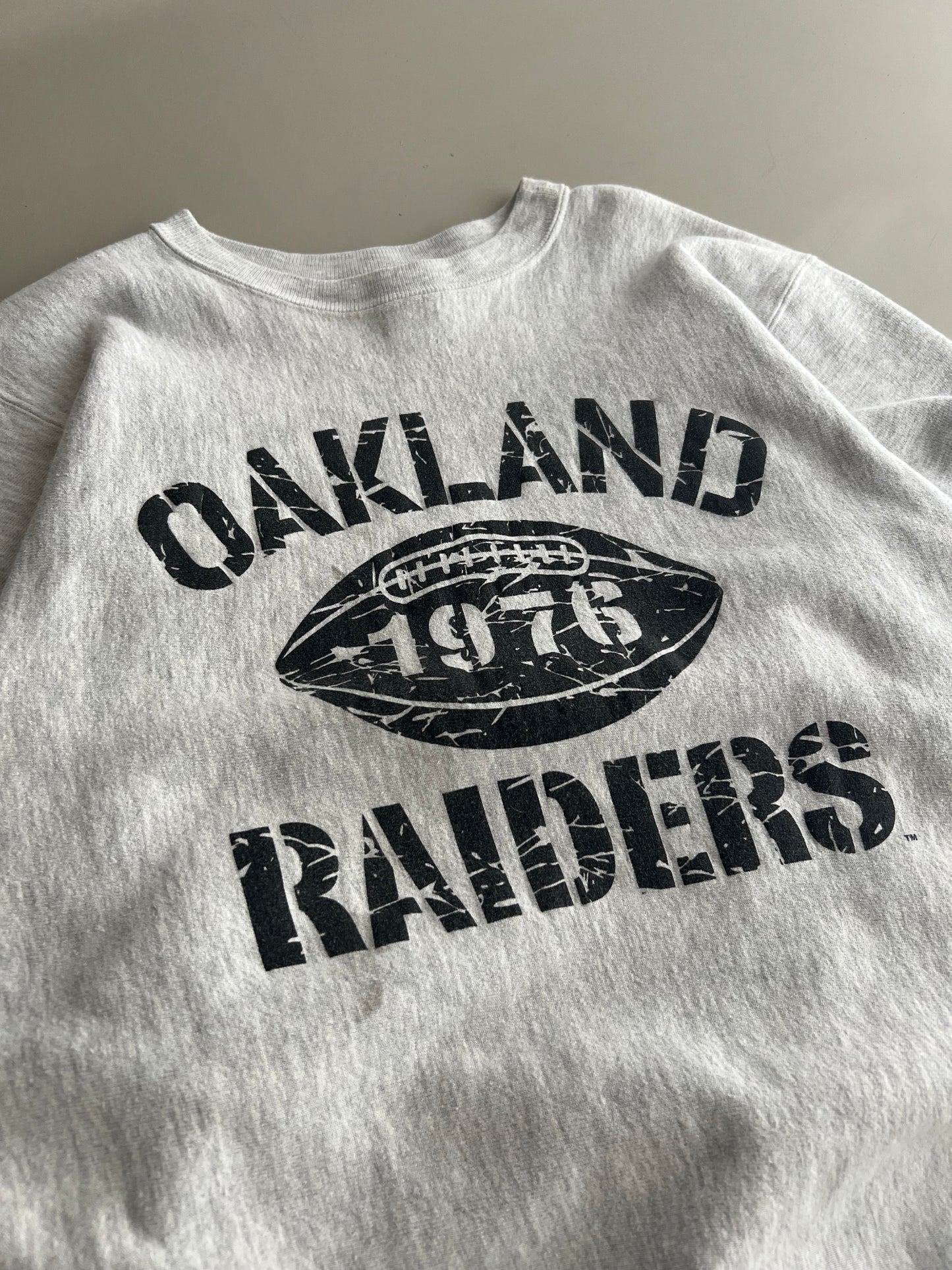 Large 90s Champion Reverse Weave Oakland Raiders Sweatshirt
