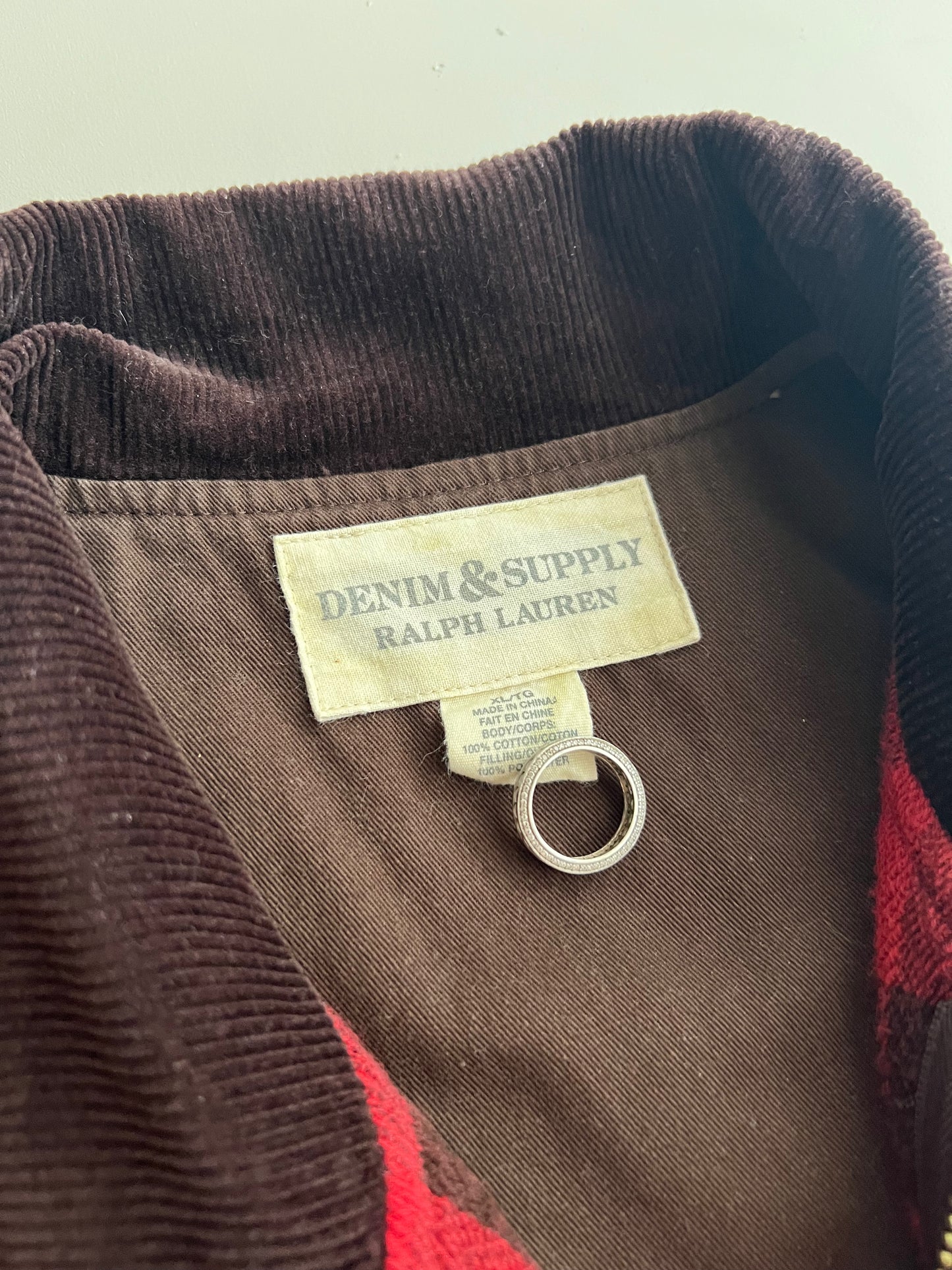 XL Denim & Supply Ralph Lauren Plaid Vest