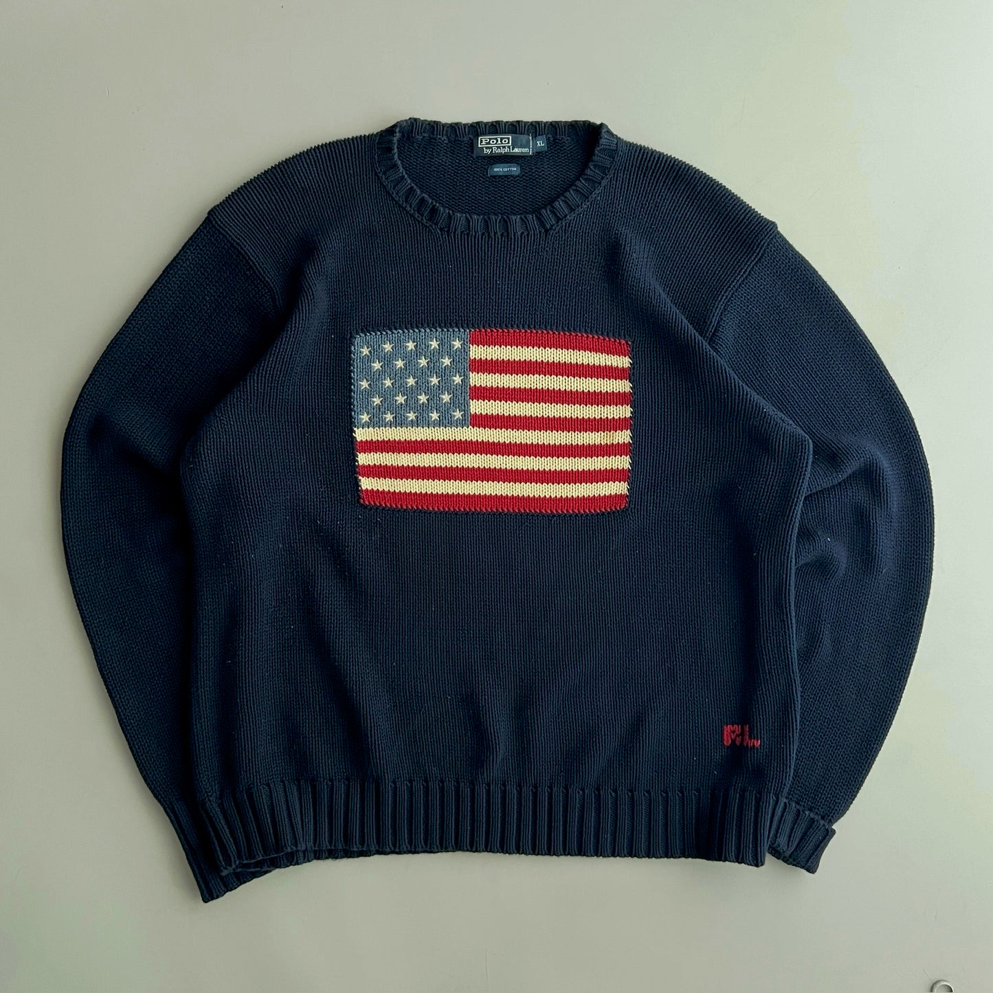 XL 2000s Polo Ralph Lauren American Flag Sweater