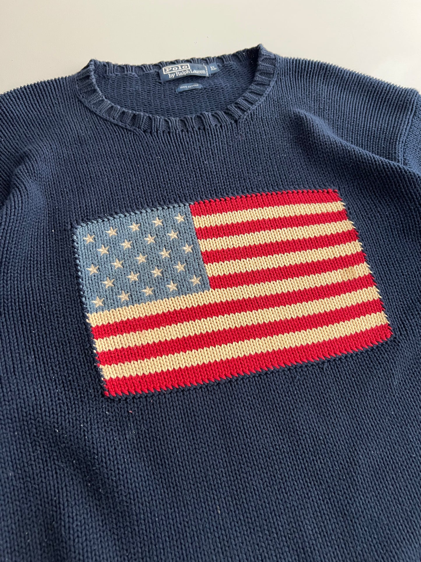XL 2000s Polo Ralph Lauren American Flag Sweater