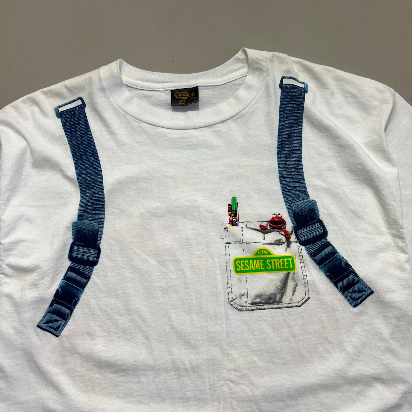 XL 90s Sesame Street Overalls T-shirt