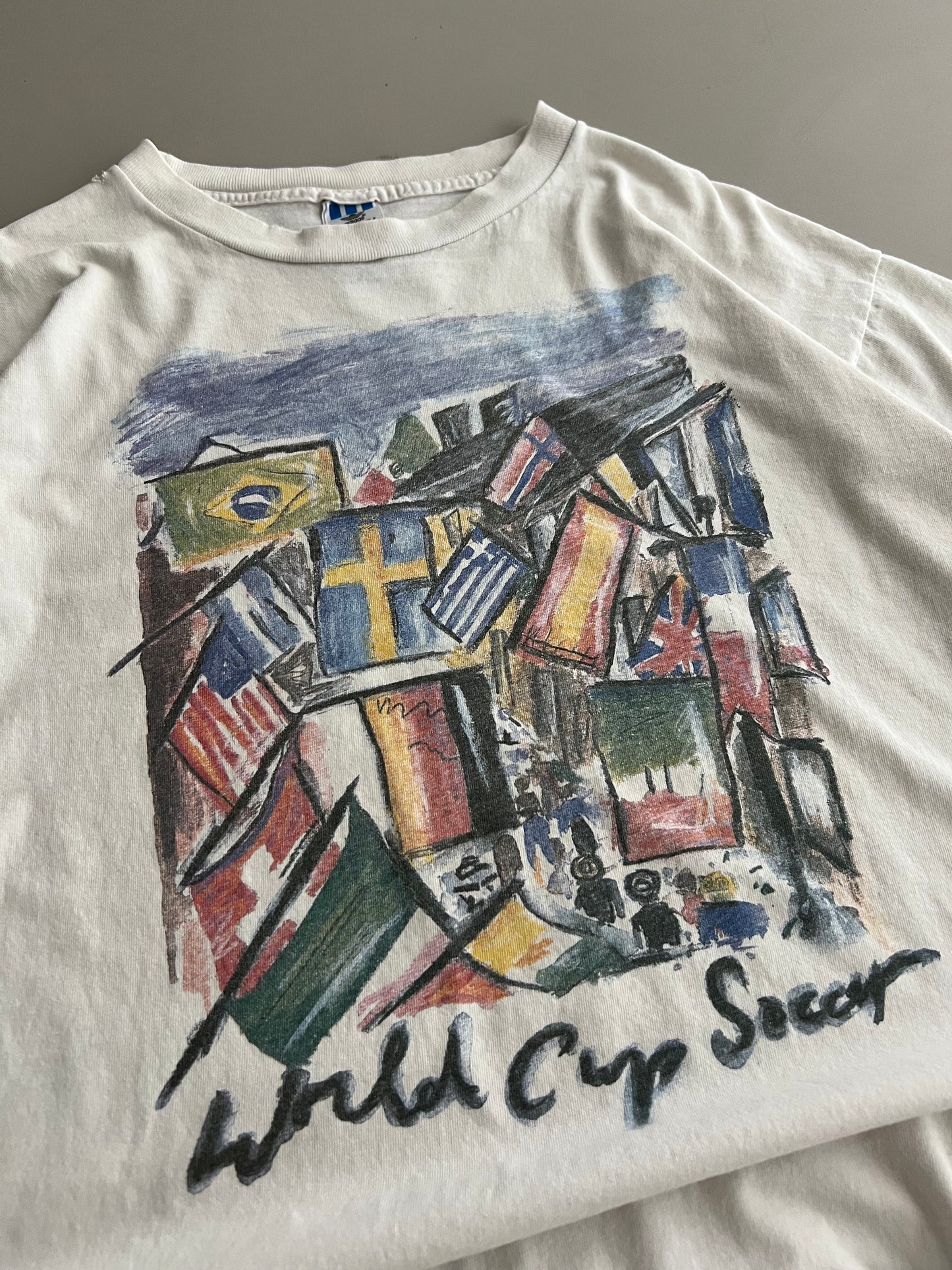 Large 1994 Adidas Brazil World Cup T-shirt