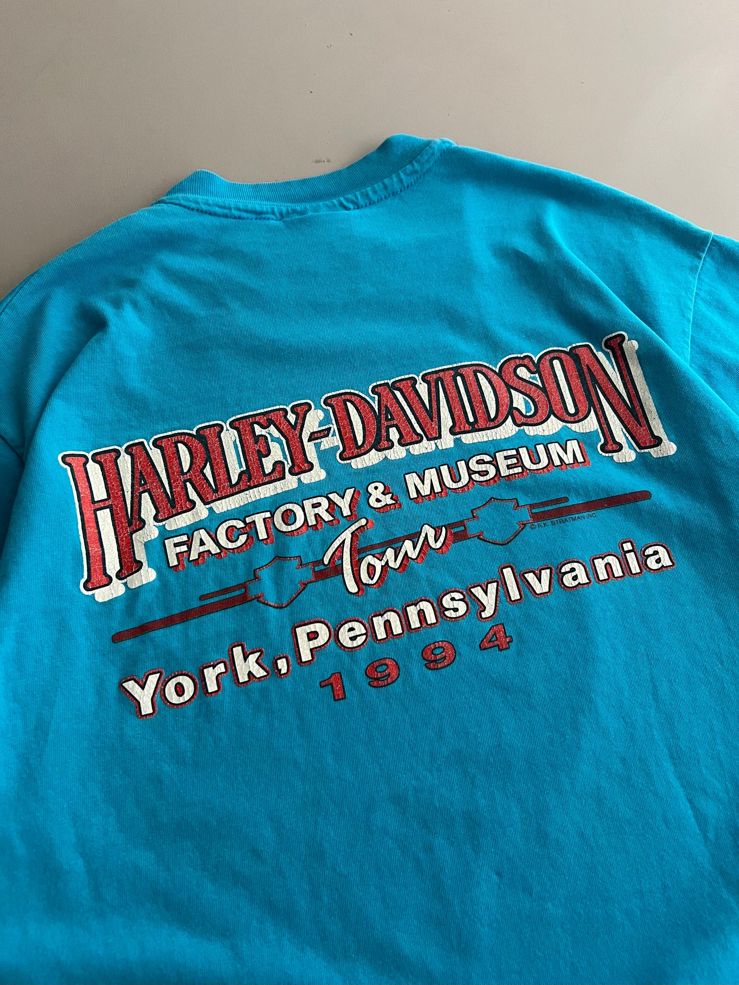 Large 1994 Harley Davidson York Museum T-shirt