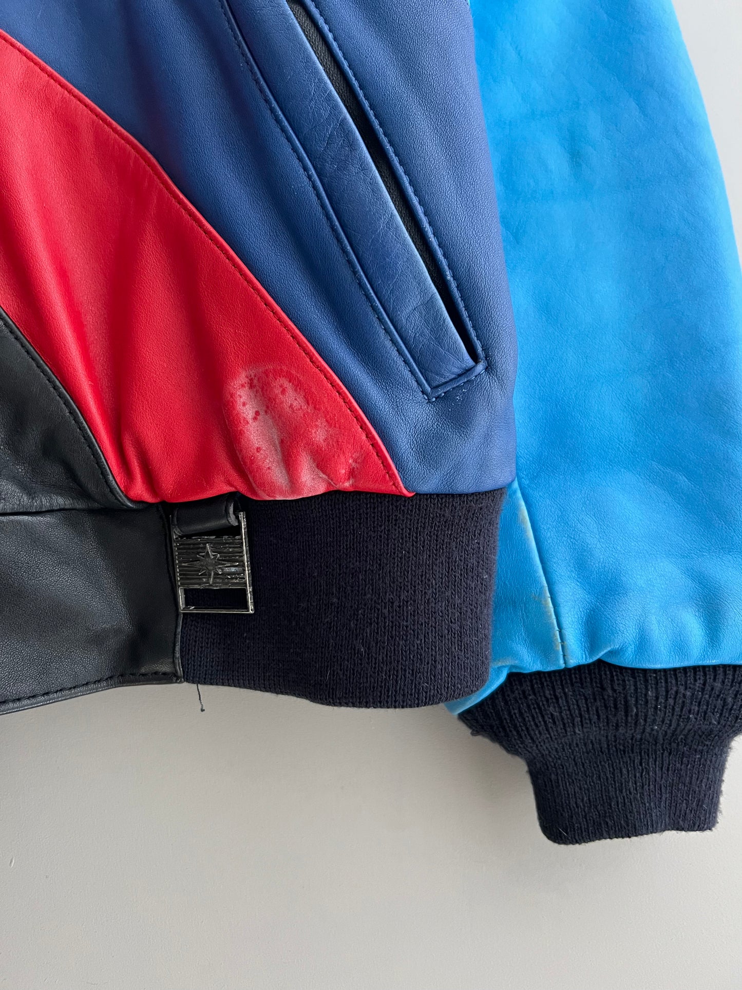 Medium 90s Polaris Indy Snowmobile Leather Jacket
