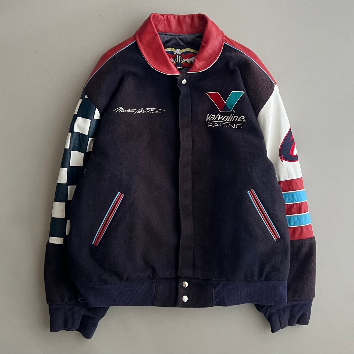 Large 90s Mark Martin Jeff Hamilton Racing Jacket