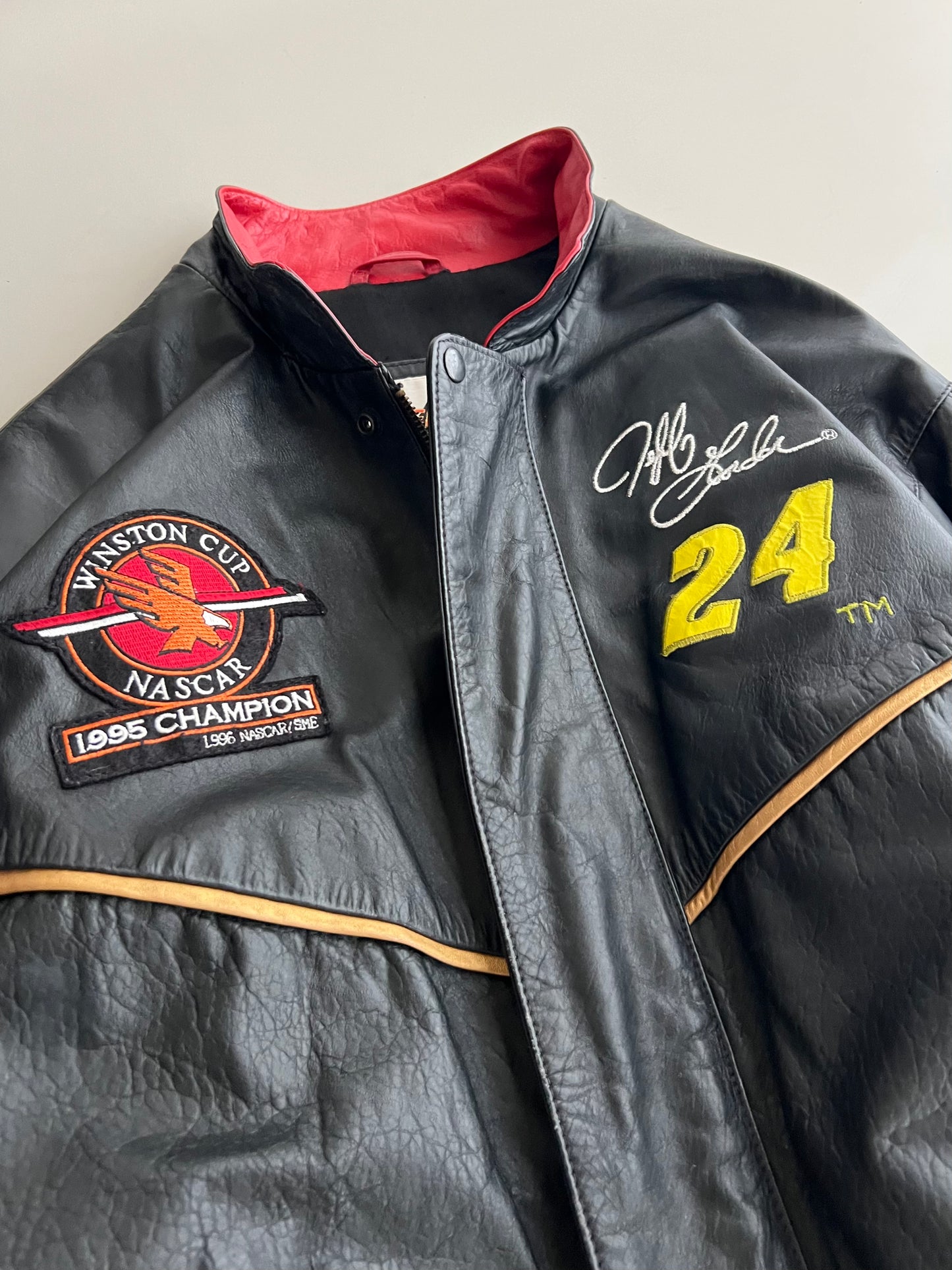 Medium 1995 Jeff Gordon Winston Cup Champion Leather Jacket